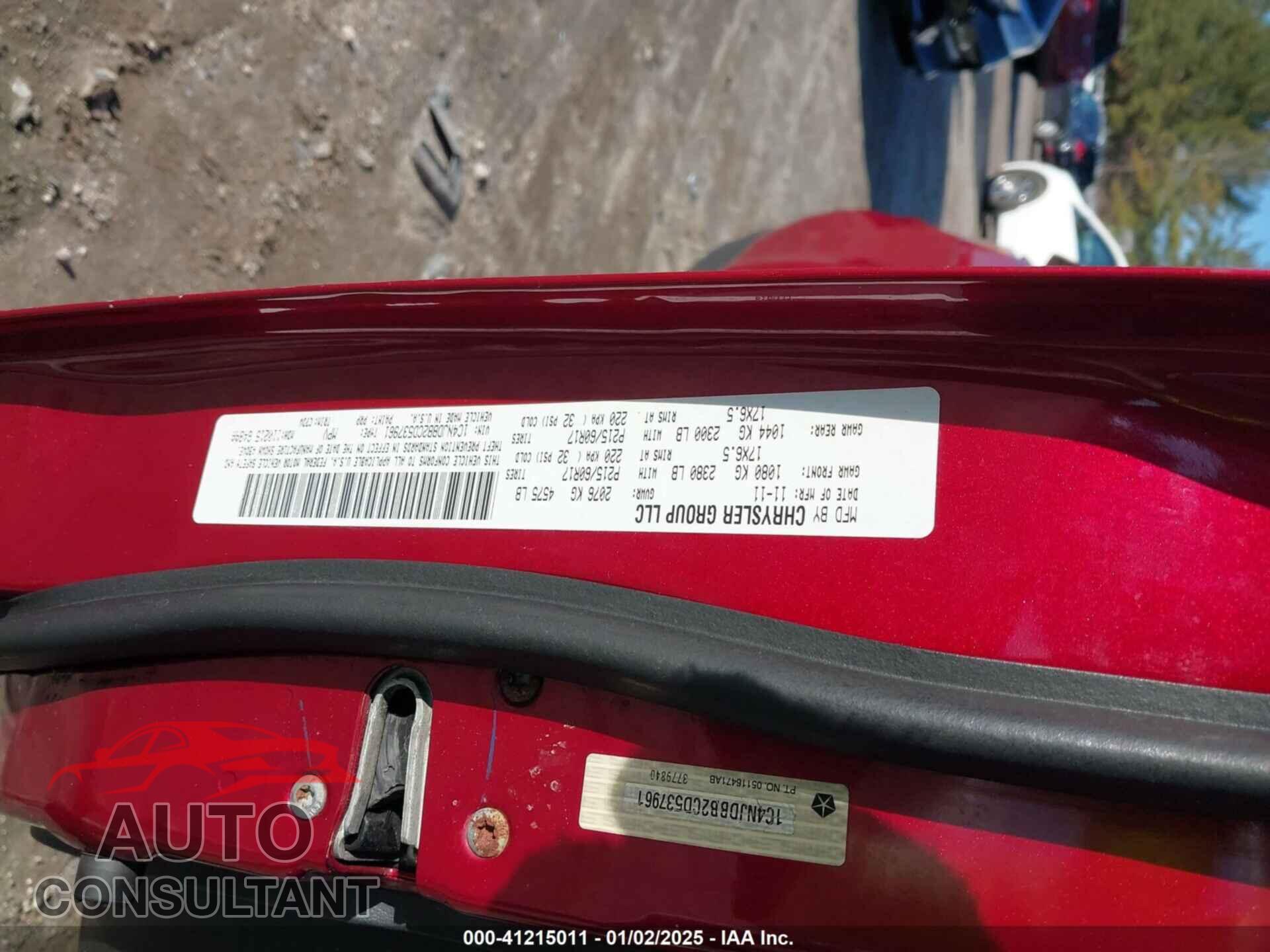 JEEP COMPASS 2012 - 1C4NJDBB2CD537961