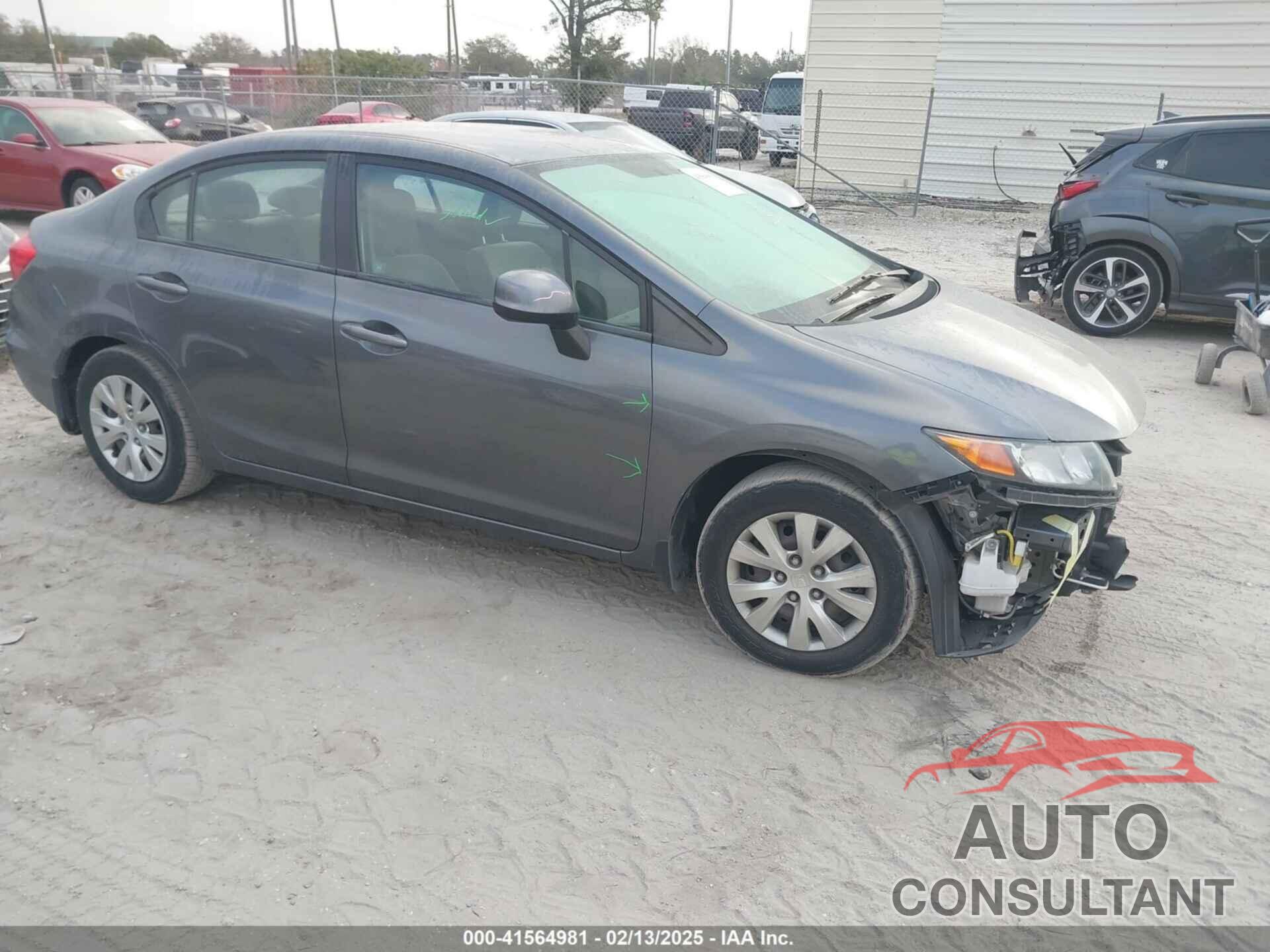 HONDA CIVIC 2012 - 19XFB2F56CE051257