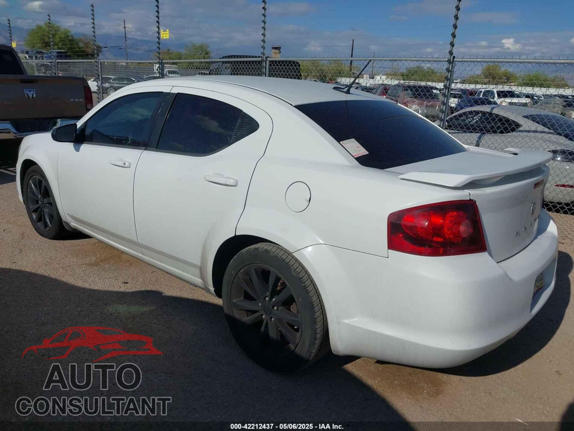 DODGE AVENGER 2013 - 1C3CDZAG2DN750708