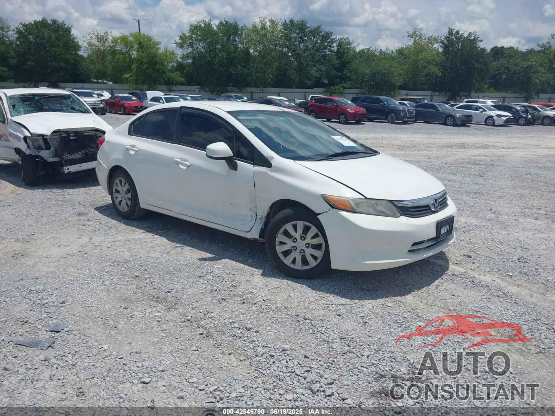 HONDA CIVIC 2012 - 19XFB2F57CE087085
