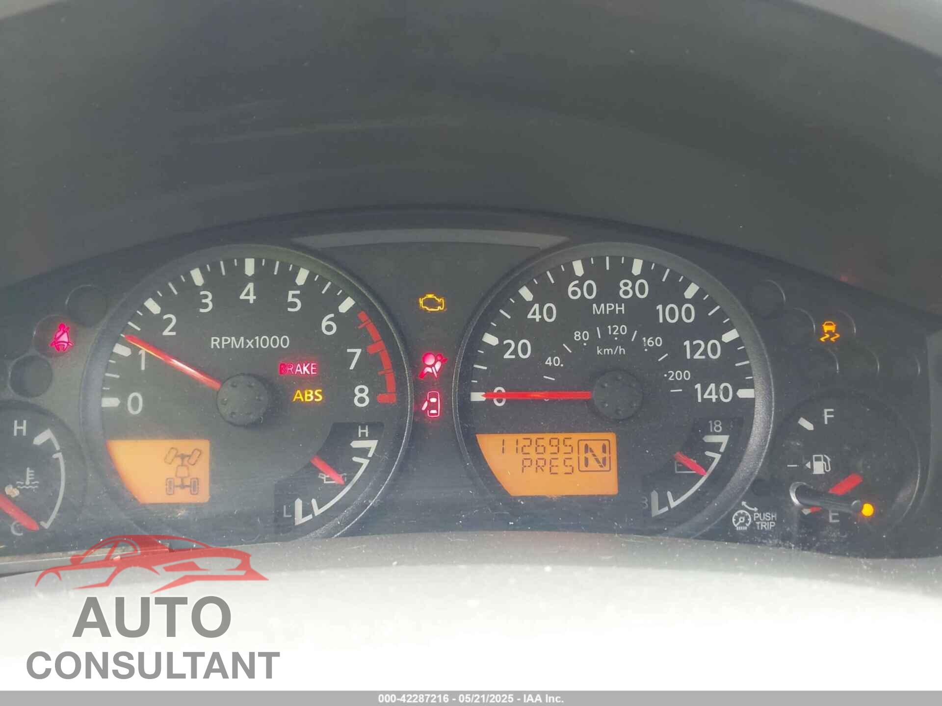 NISSAN FRONTIER 2012 - 1N6AD0EV5CC421998