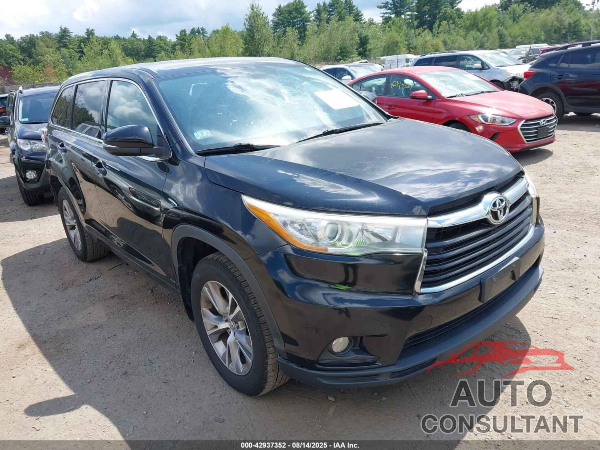 TOYOTA HIGHLANDER 2015 - 5TDBKRFH7FS209343