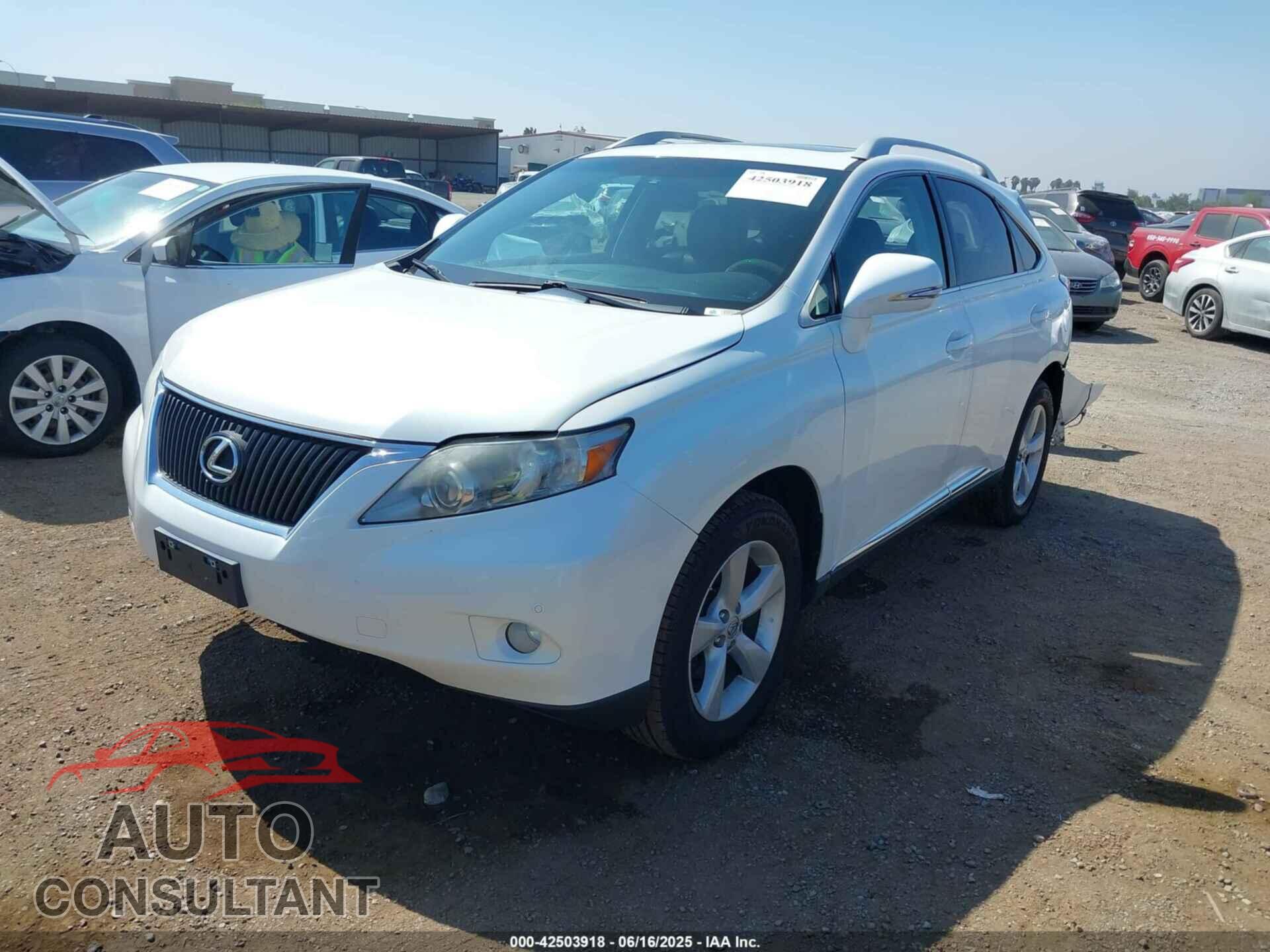 LEXUS RX 350 2012 - 2T2BK1BA2CC142032