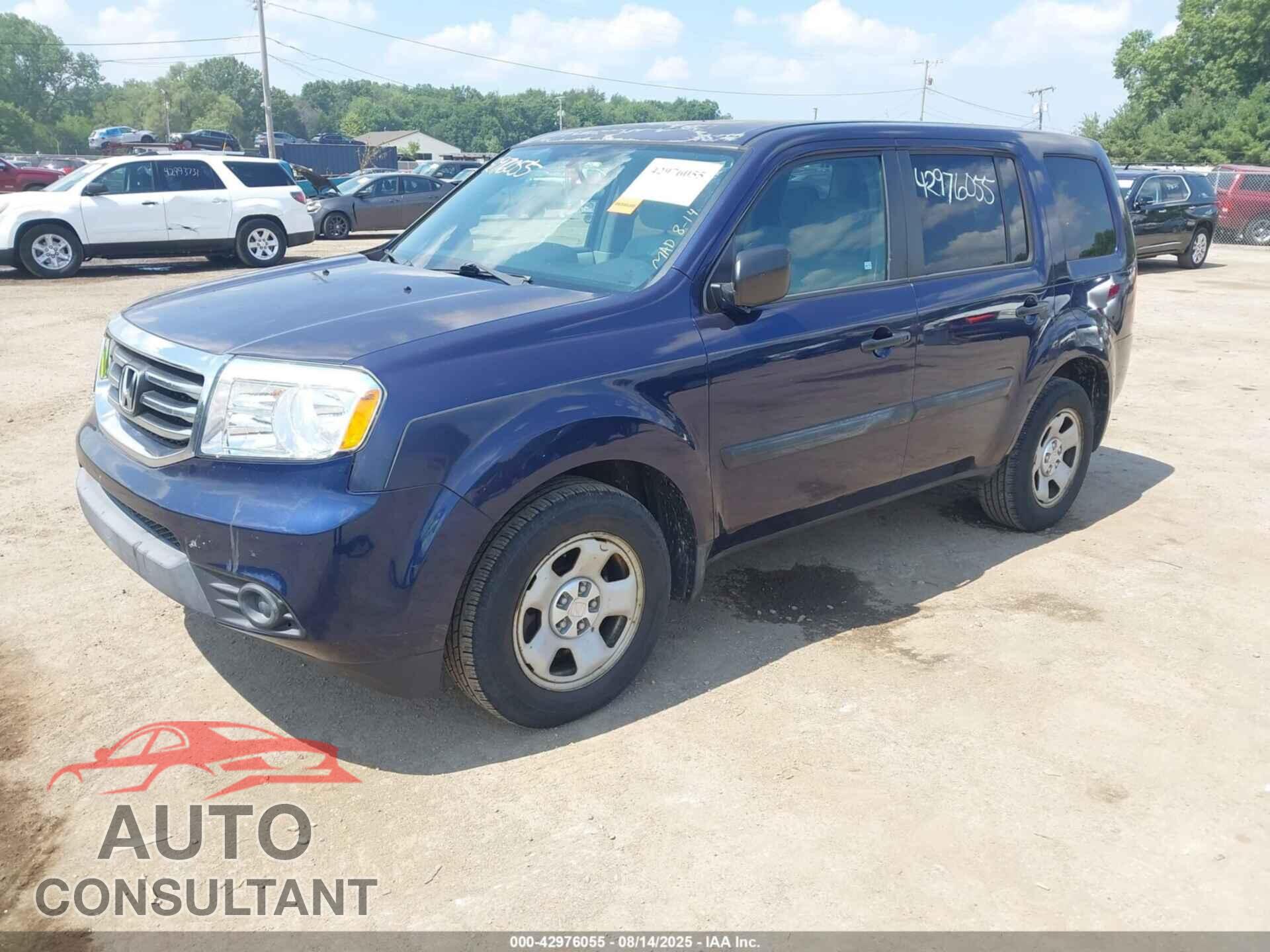HONDA PILOT 2013 - 5FNYF3H22DB040919
