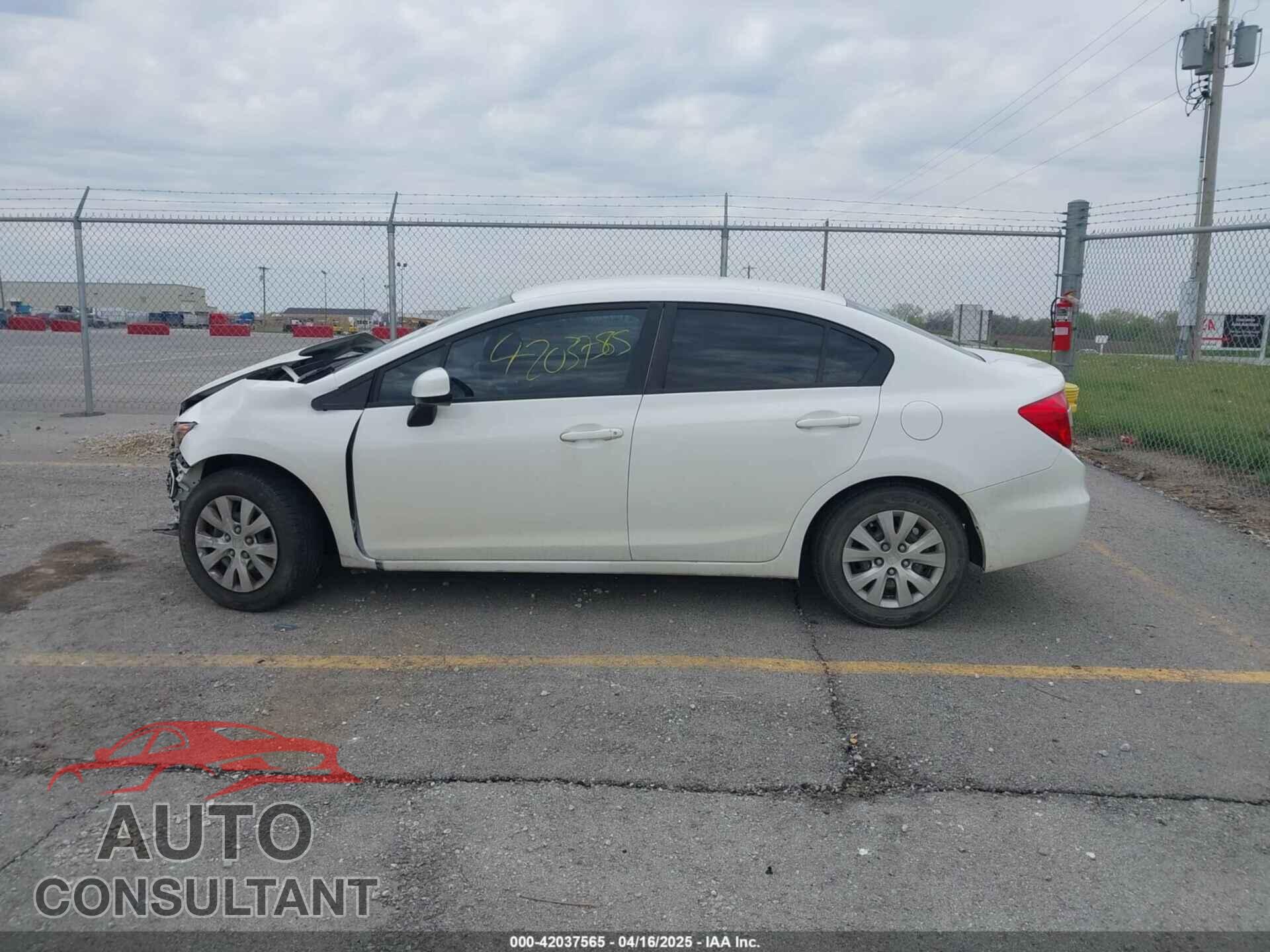 HONDA CIVIC 2012 - 19XFB2F52CE080982