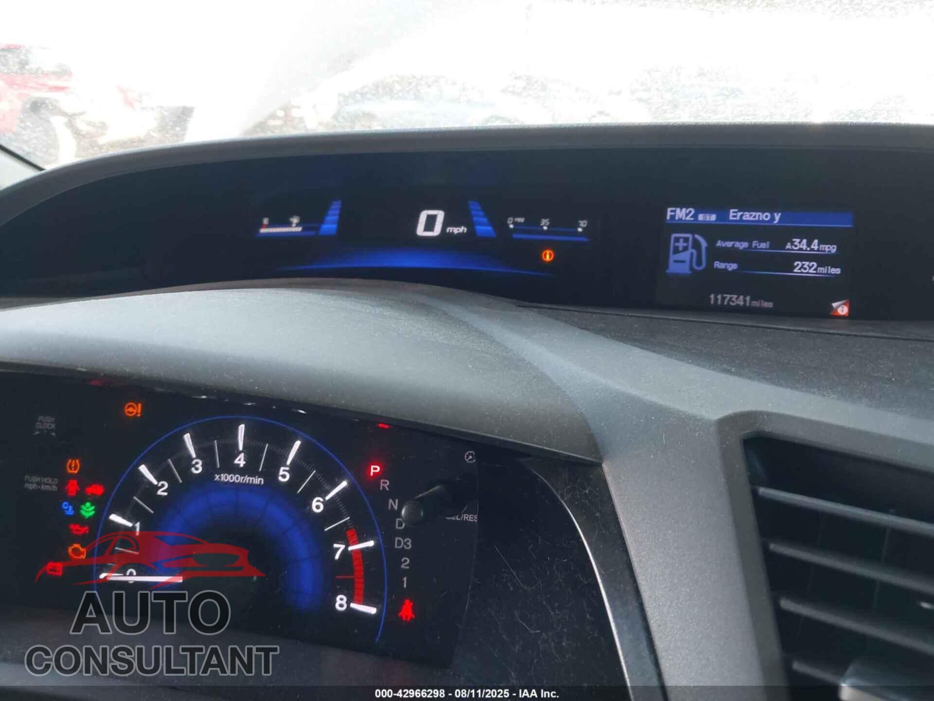 HONDA CIVIC 2012 - 2HGFB2F62CH319364