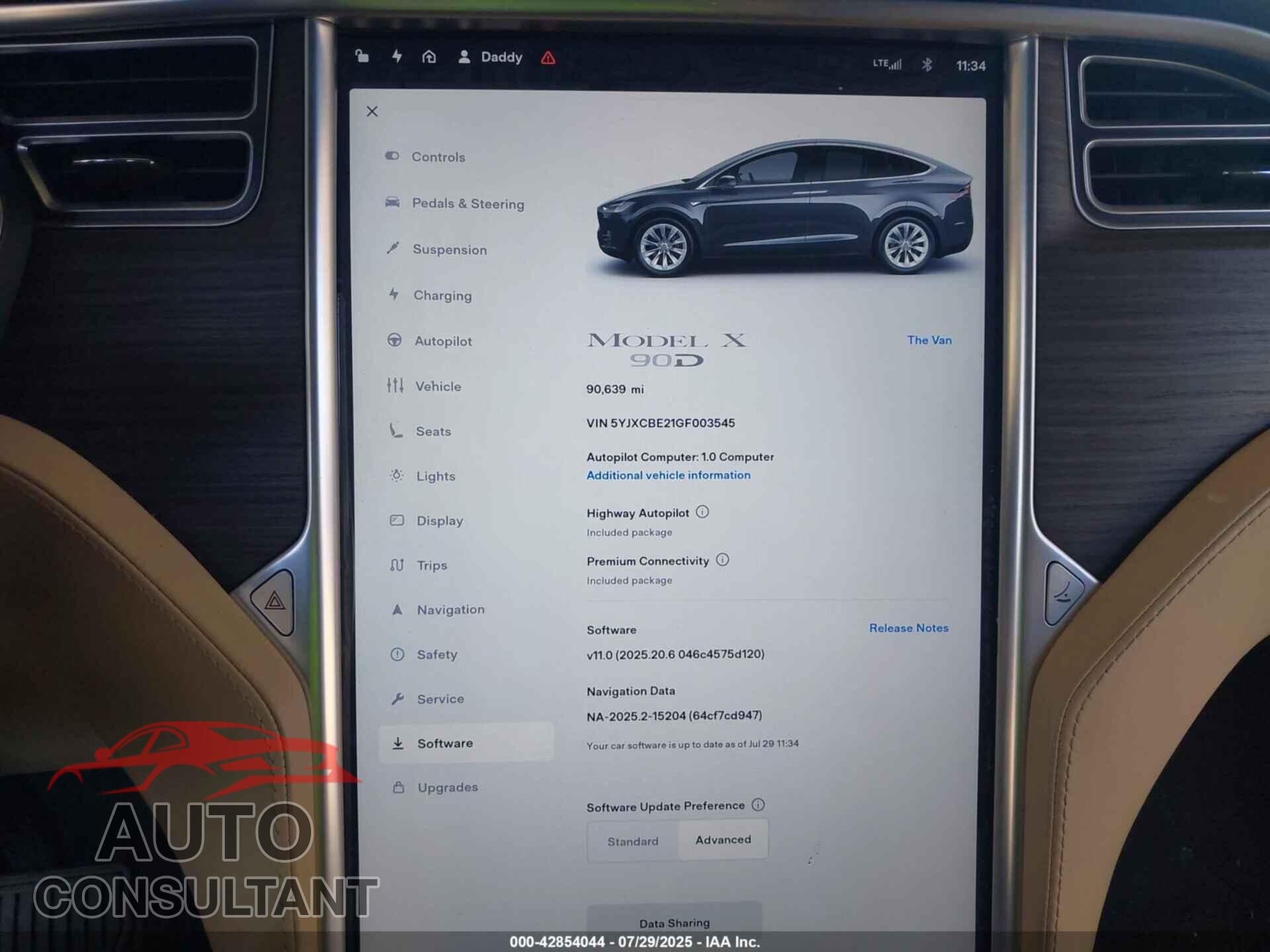 TESLA MODEL X 2016 - 5YJXCBE21GF003545