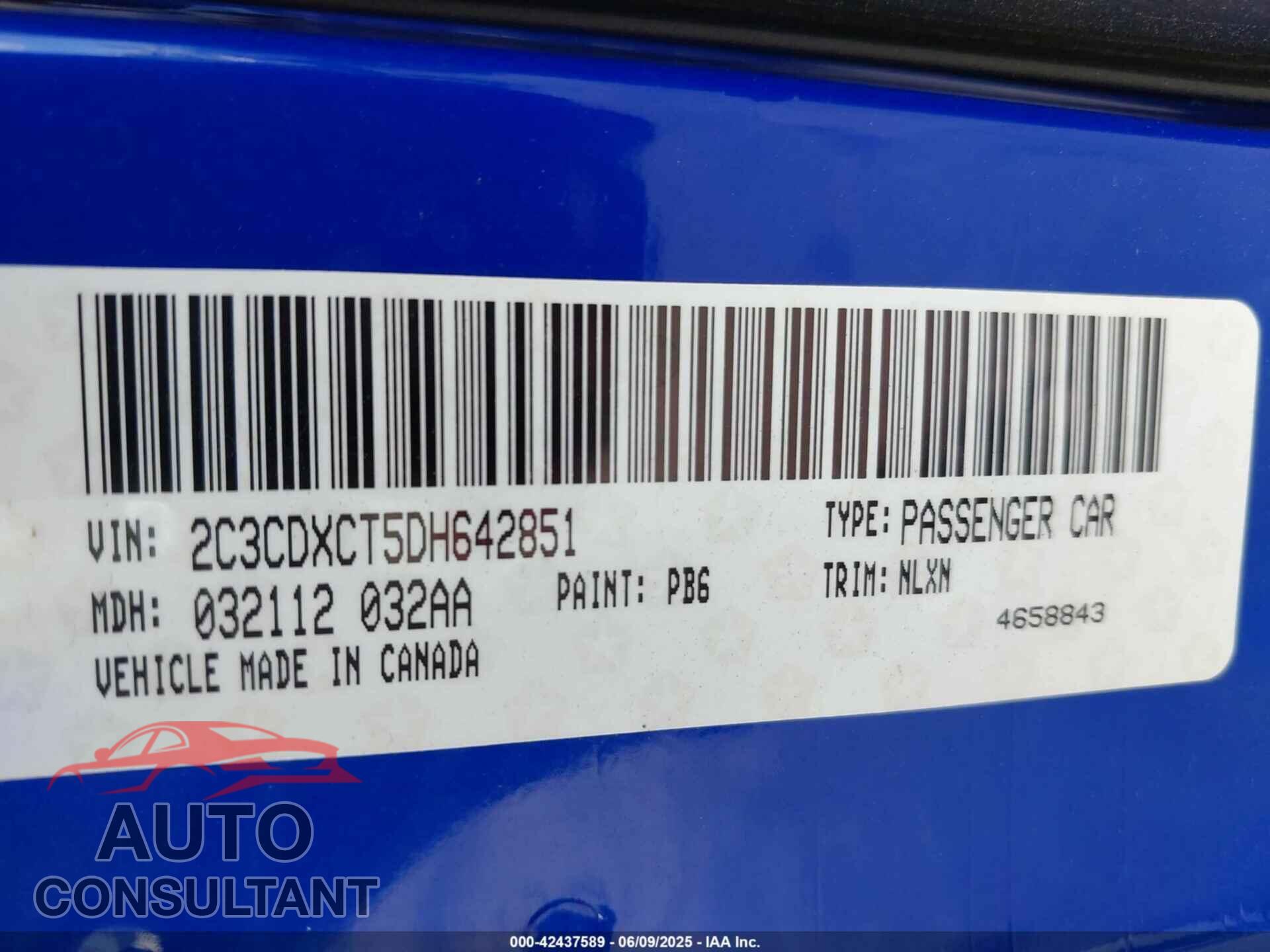 DODGE CHARGER 2013 - 2C3CDXCT5DH642851