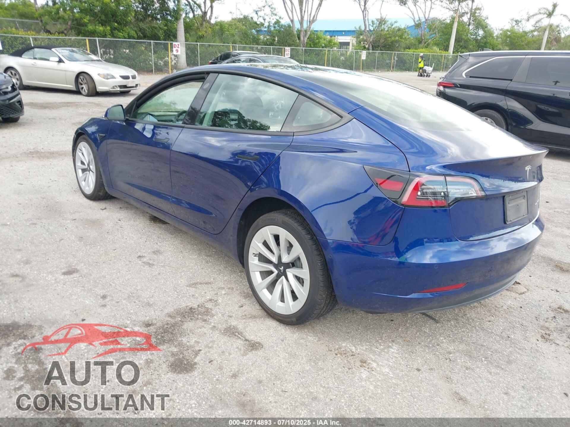 TESLA MODEL 3 2022 - 5YJ3E1EB4NF316007