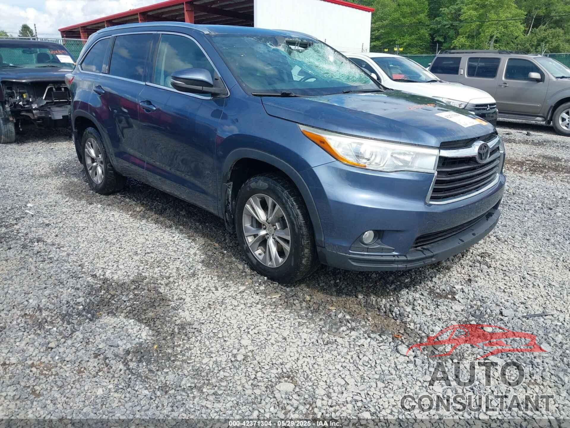TOYOTA HIGHLANDER 2015 - 5TDJKRFH7FS126717