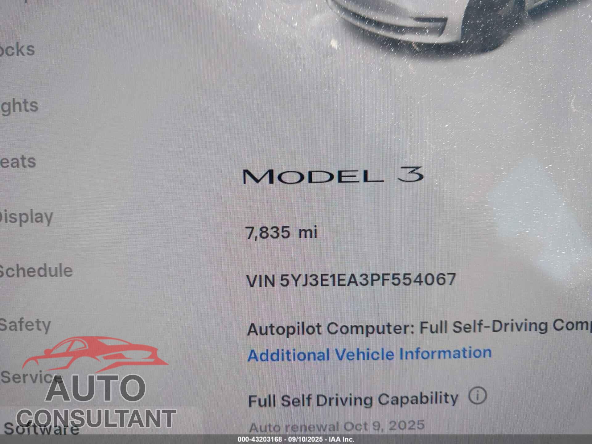 TESLA MODEL 3 2023 - 5YJ3E1EA3PF554067