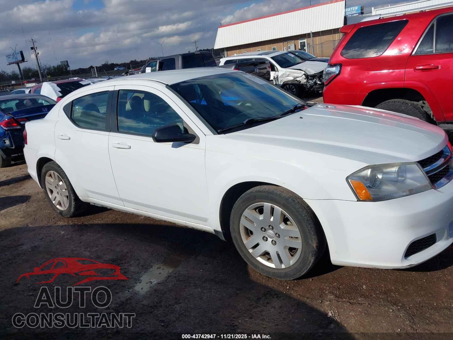 DODGE AVENGER 2013 - 1C3CDZAB9DN725390