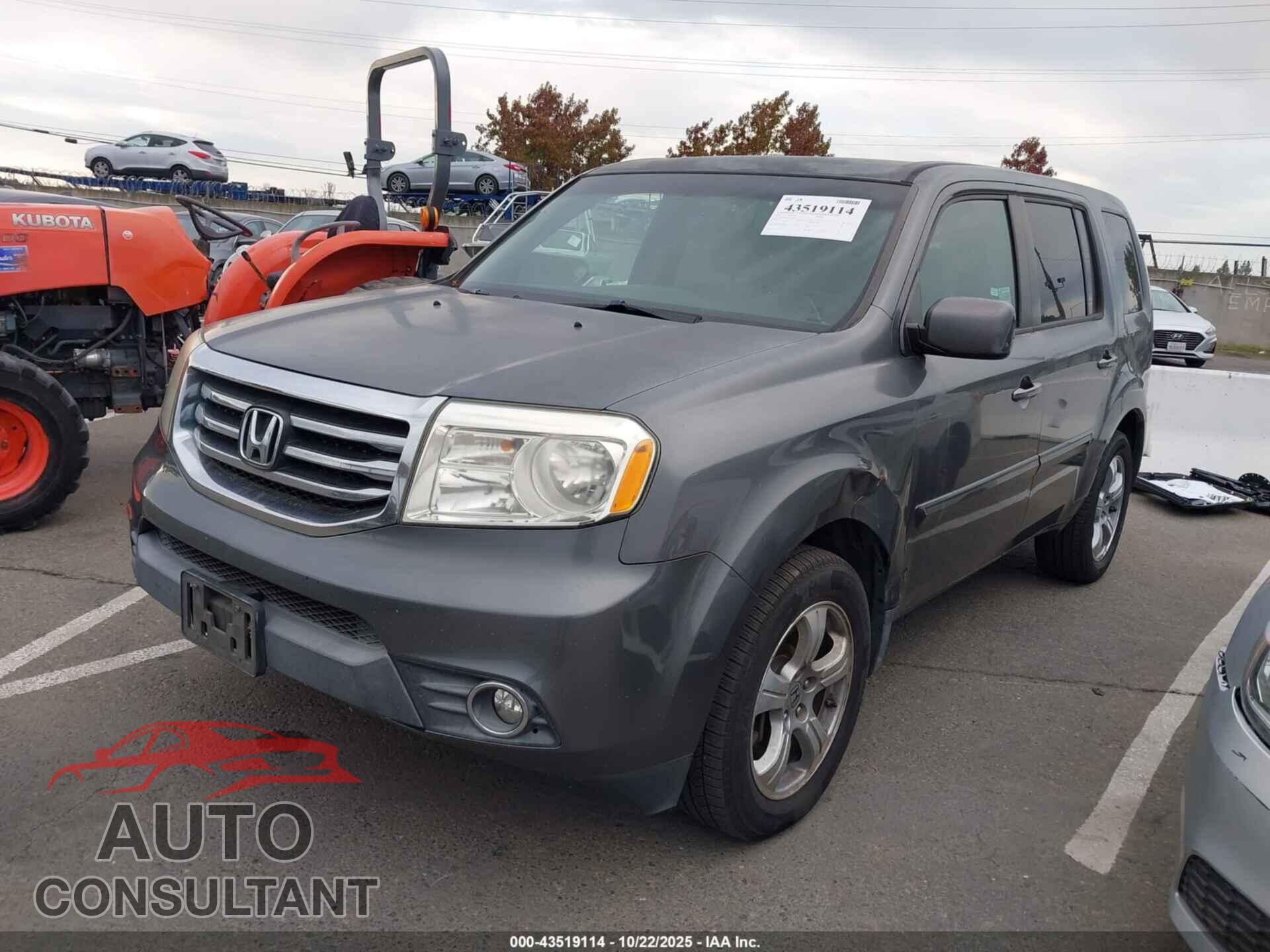 HONDA PILOT 2012 - 5FNYF3H47CB033027