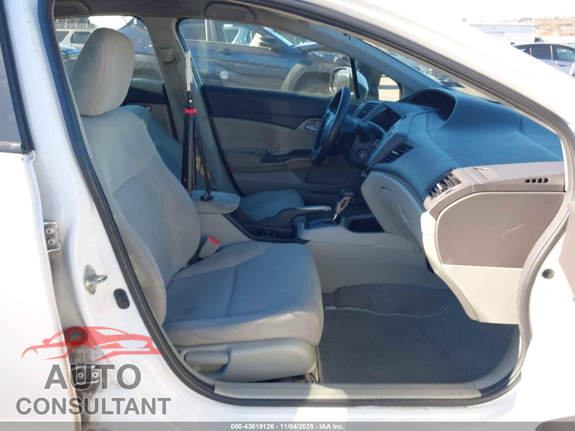 HONDA CIVIC 2012 - 19XFB2F57CE369968