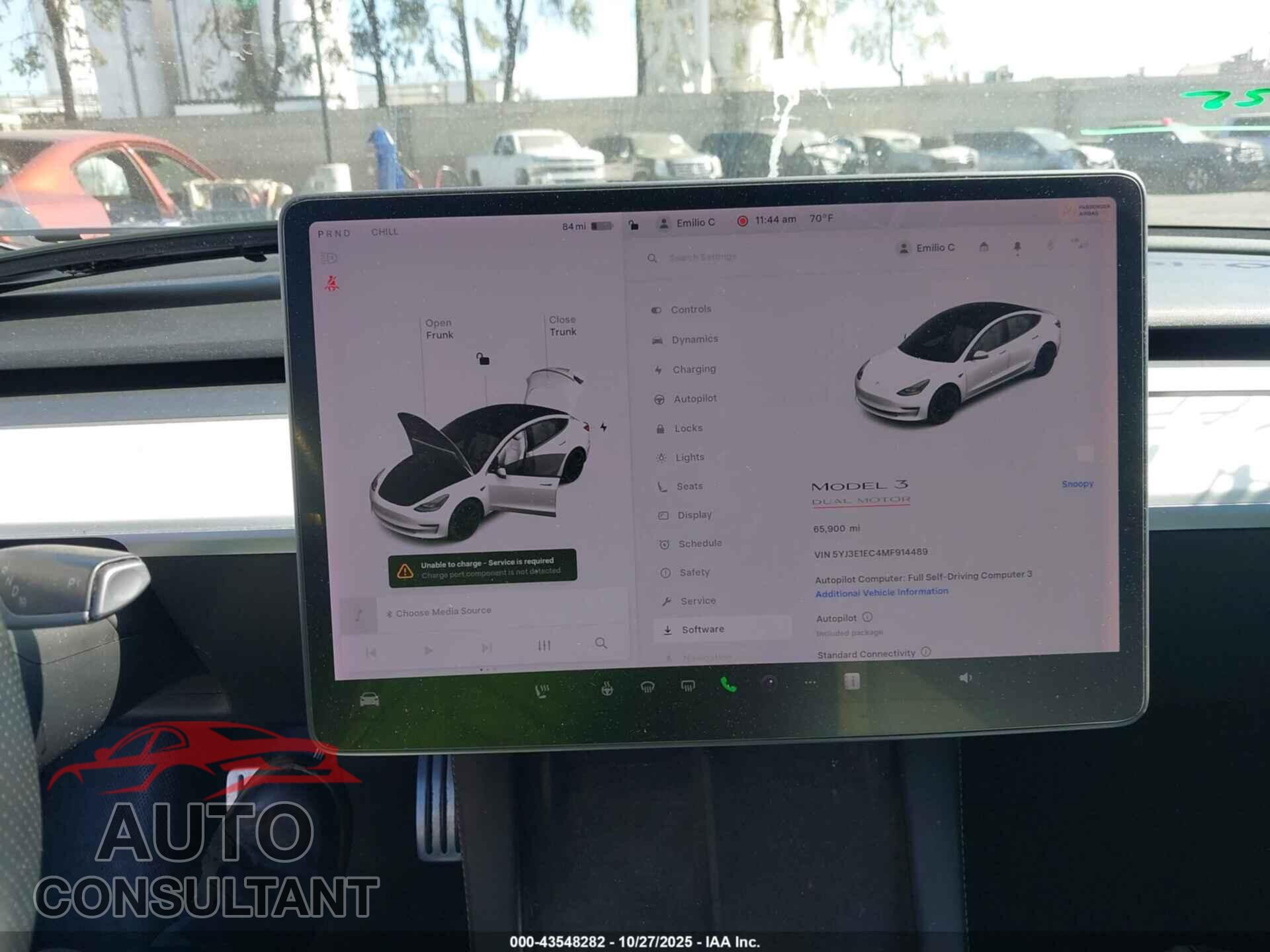 TESLA MODEL 3 2021 - 5YJ3E1EC4MF914489