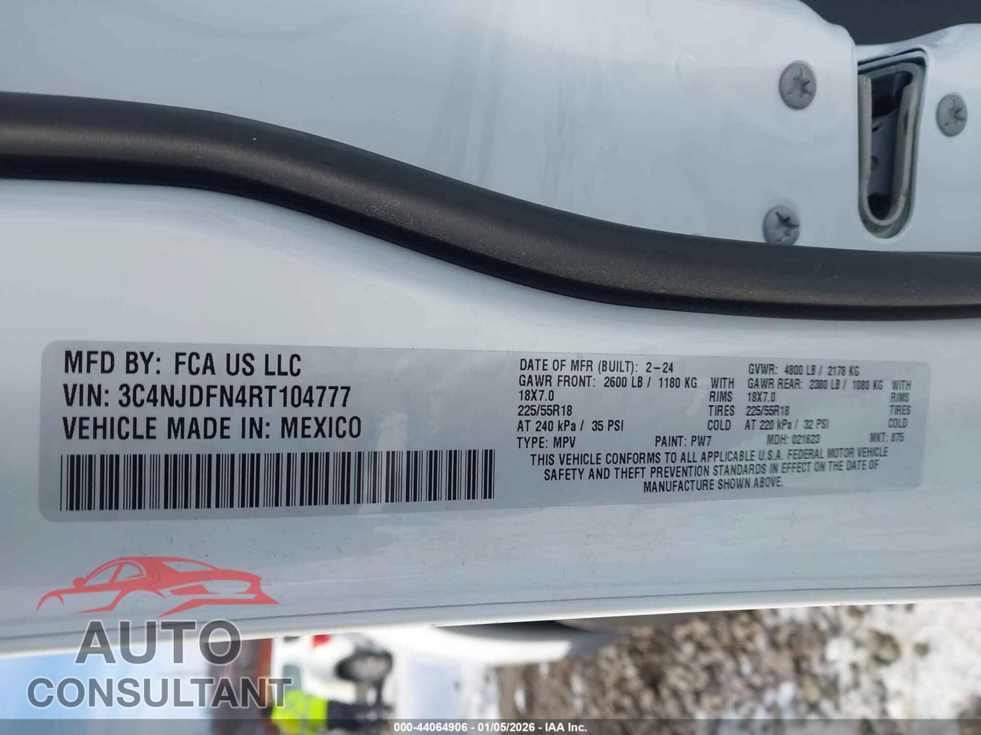 JEEP COMPASS 2024 - 3C4NJDFN4RT104777