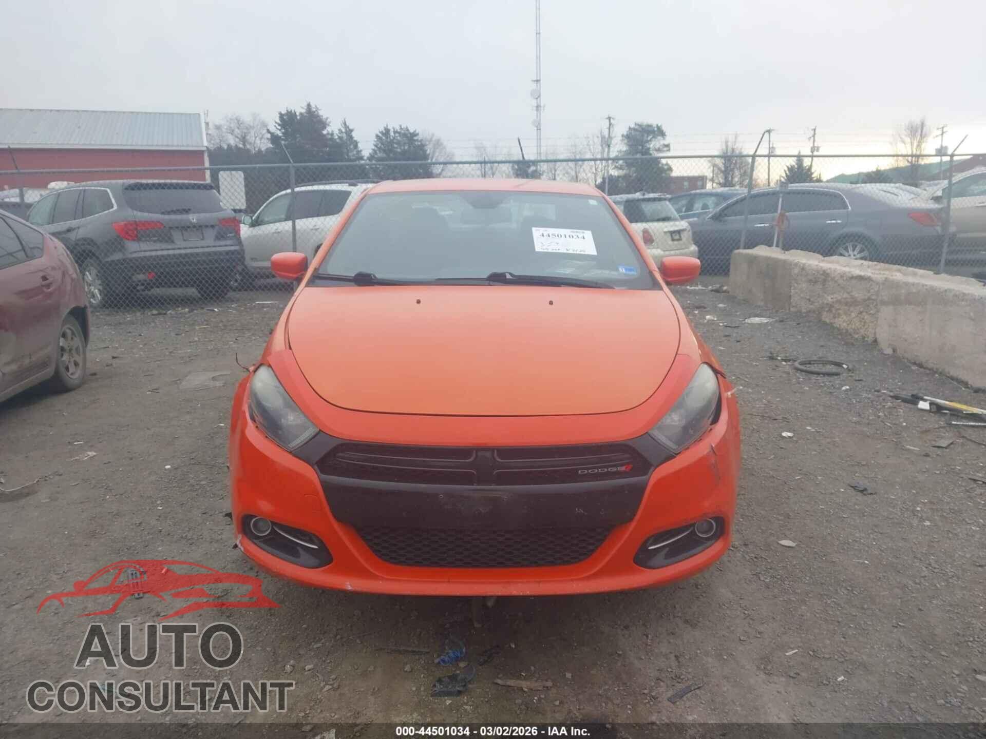 DODGE DART 2015 - 1C3CDFBB5FD352600