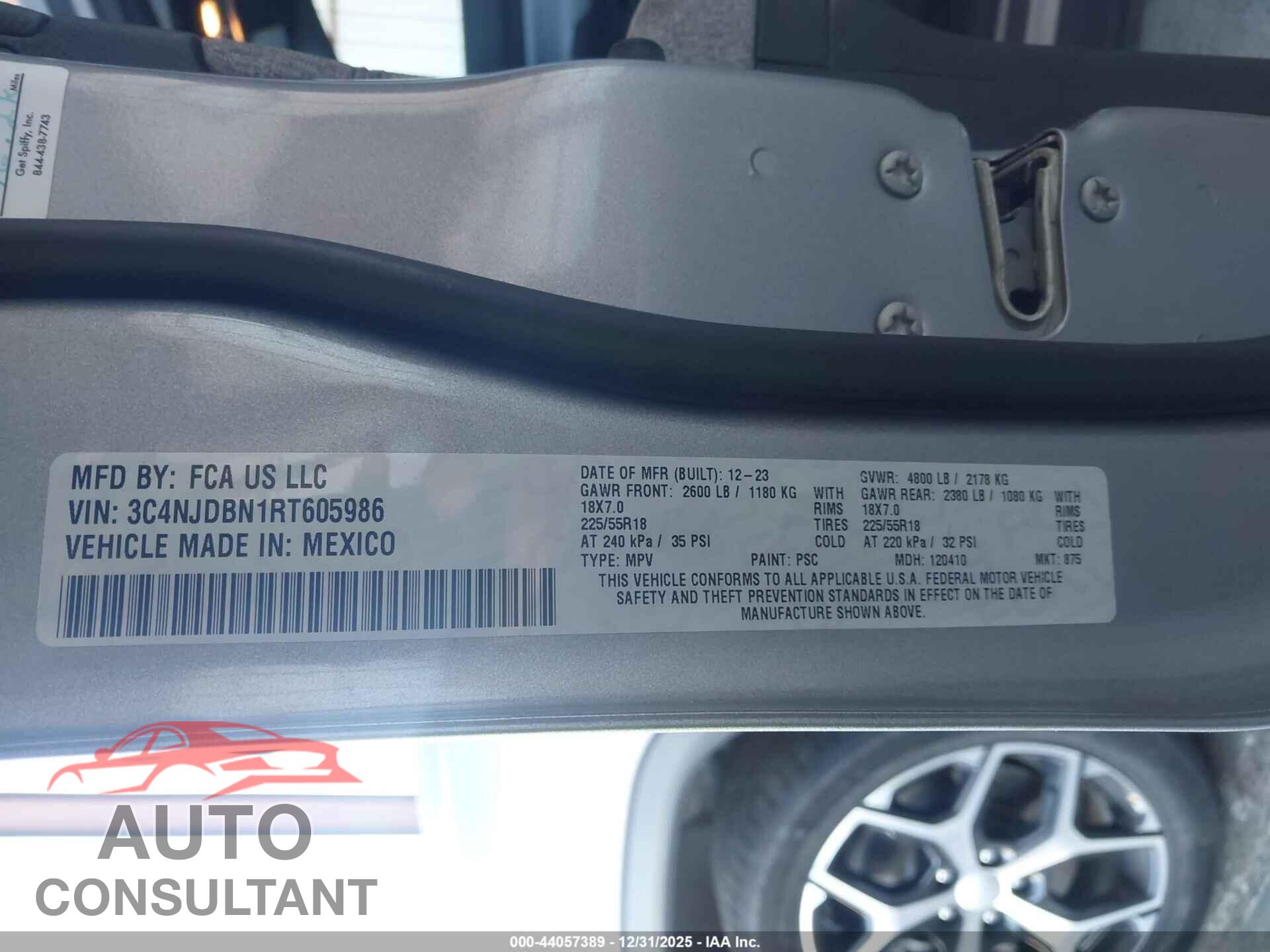 JEEP COMPASS 2024 - 3C4NJDBN1RT605986