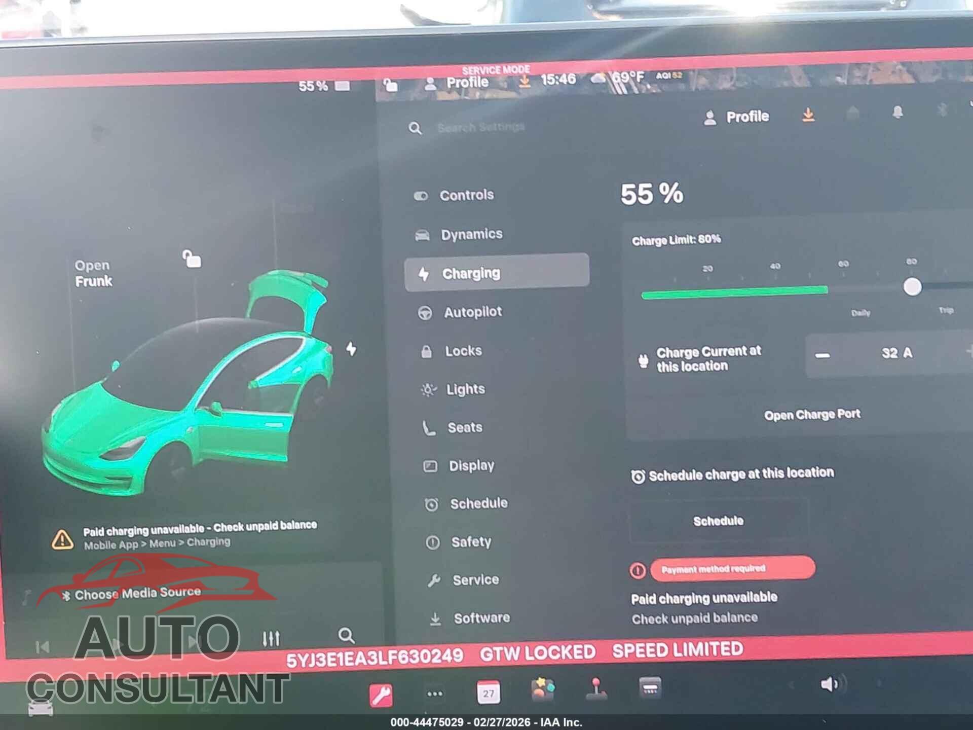 TESLA MODEL 3 2020 - 5YJ3E1EA3LF630249