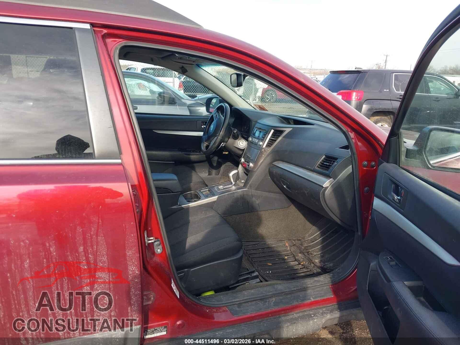 SUBARU OUTBACK 2012 - 4S4BRBGC7C3221992