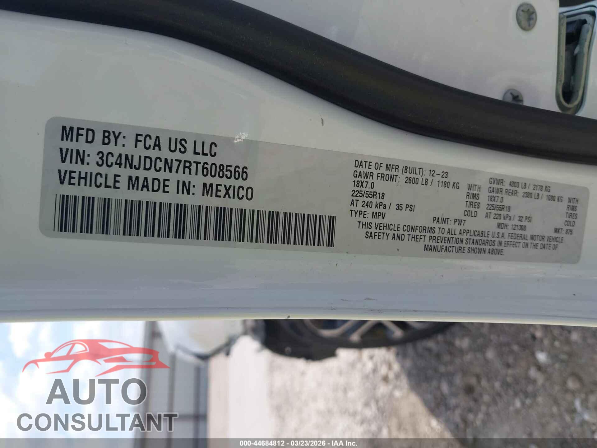 JEEP COMPASS 2024 - 3C4NJDCN7RT608566