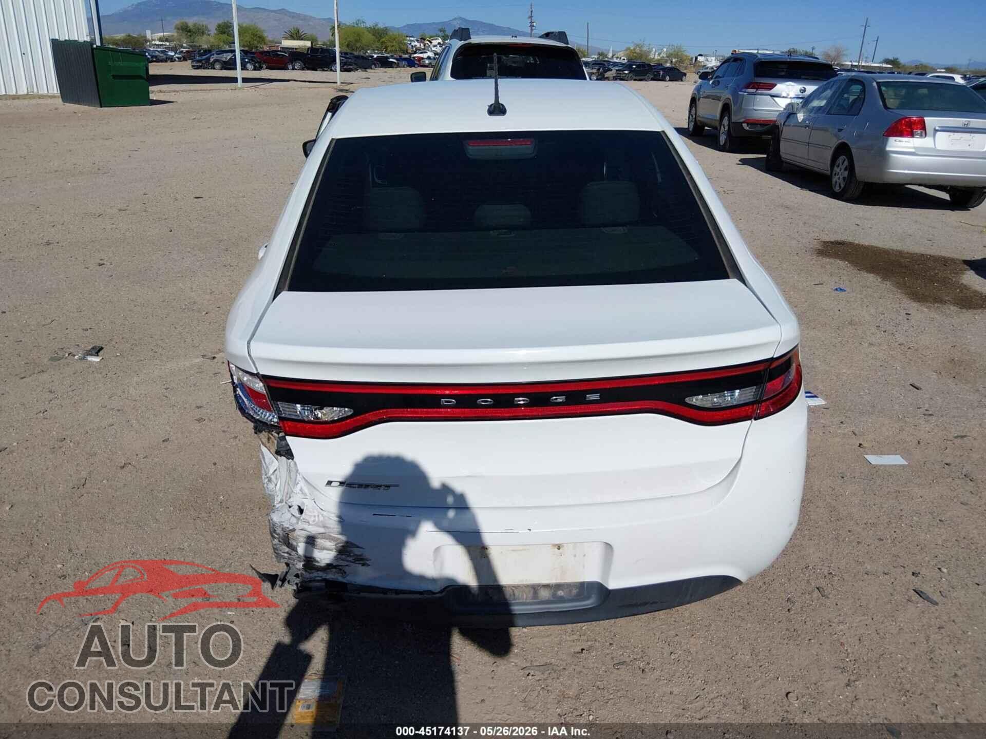 DODGE DART 2016 - 1C3CDFFA9GD822453
