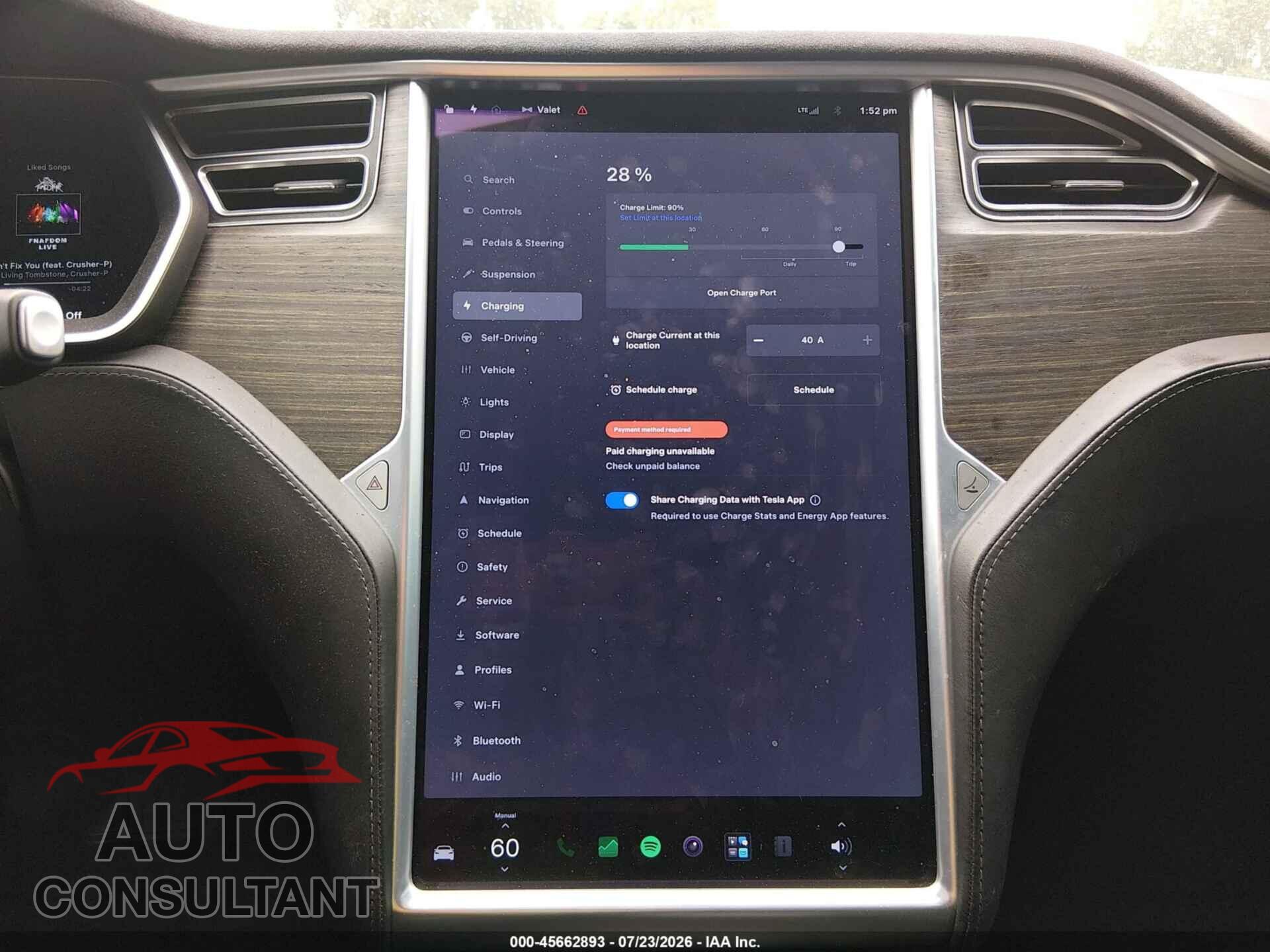 TESLA MODEL S 2015 - 5YJSA1E21FF112046