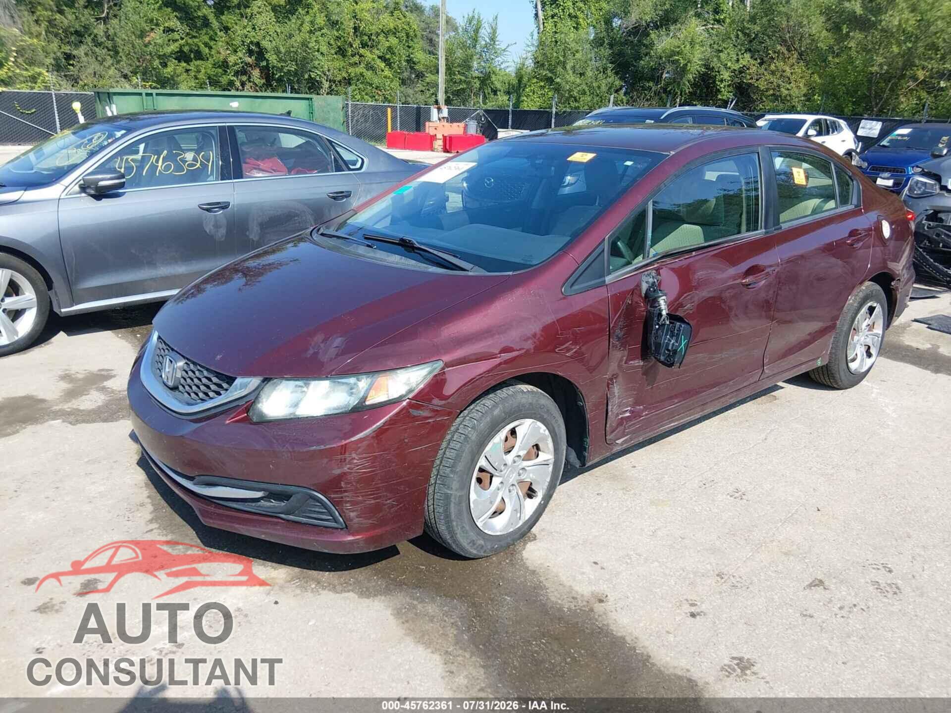 HONDA CIVIC 2014 - 19XFB2F56EE031819