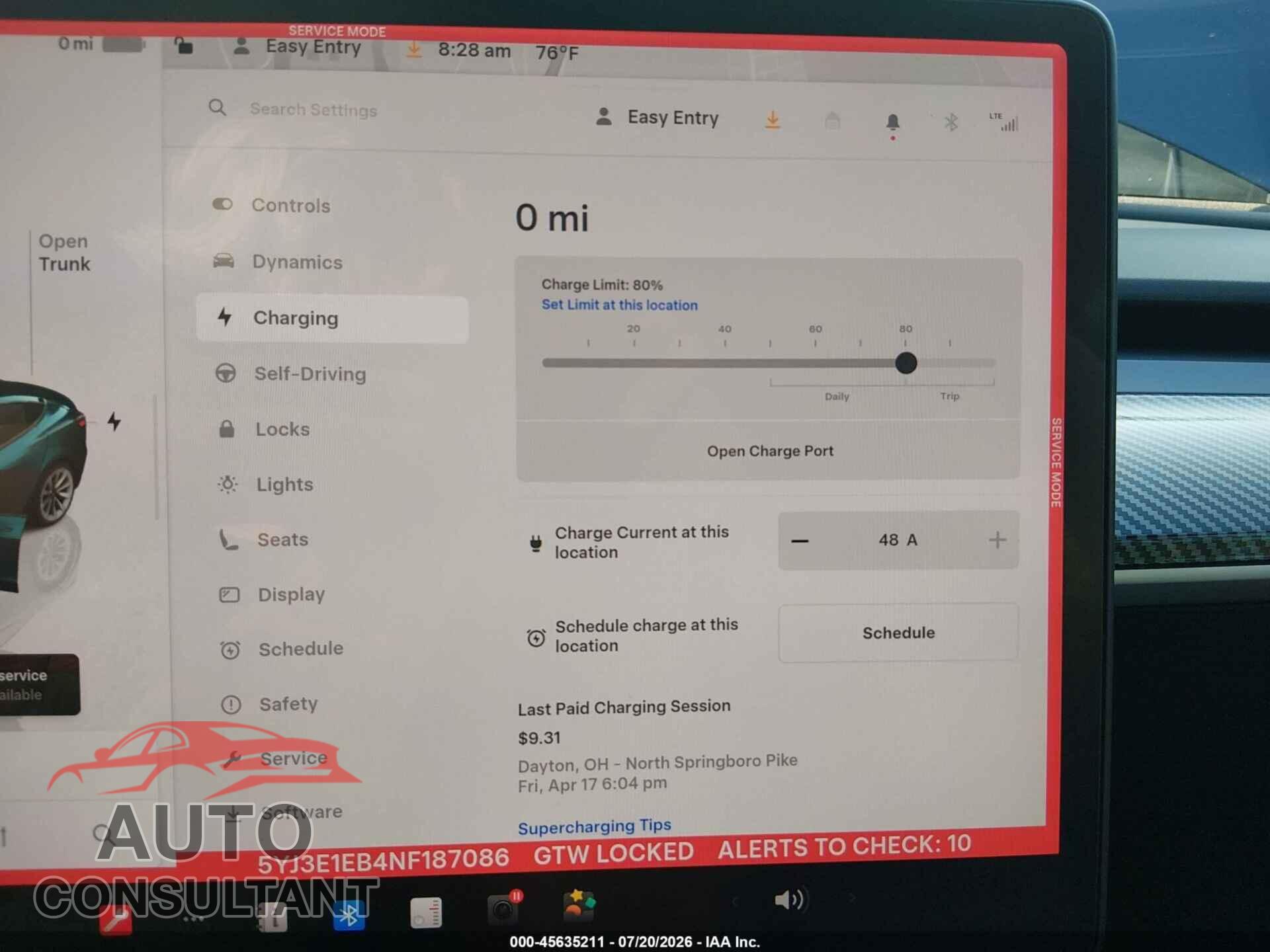 TESLA MODEL 3 2022 - 5YJ3E1EB4NF187086