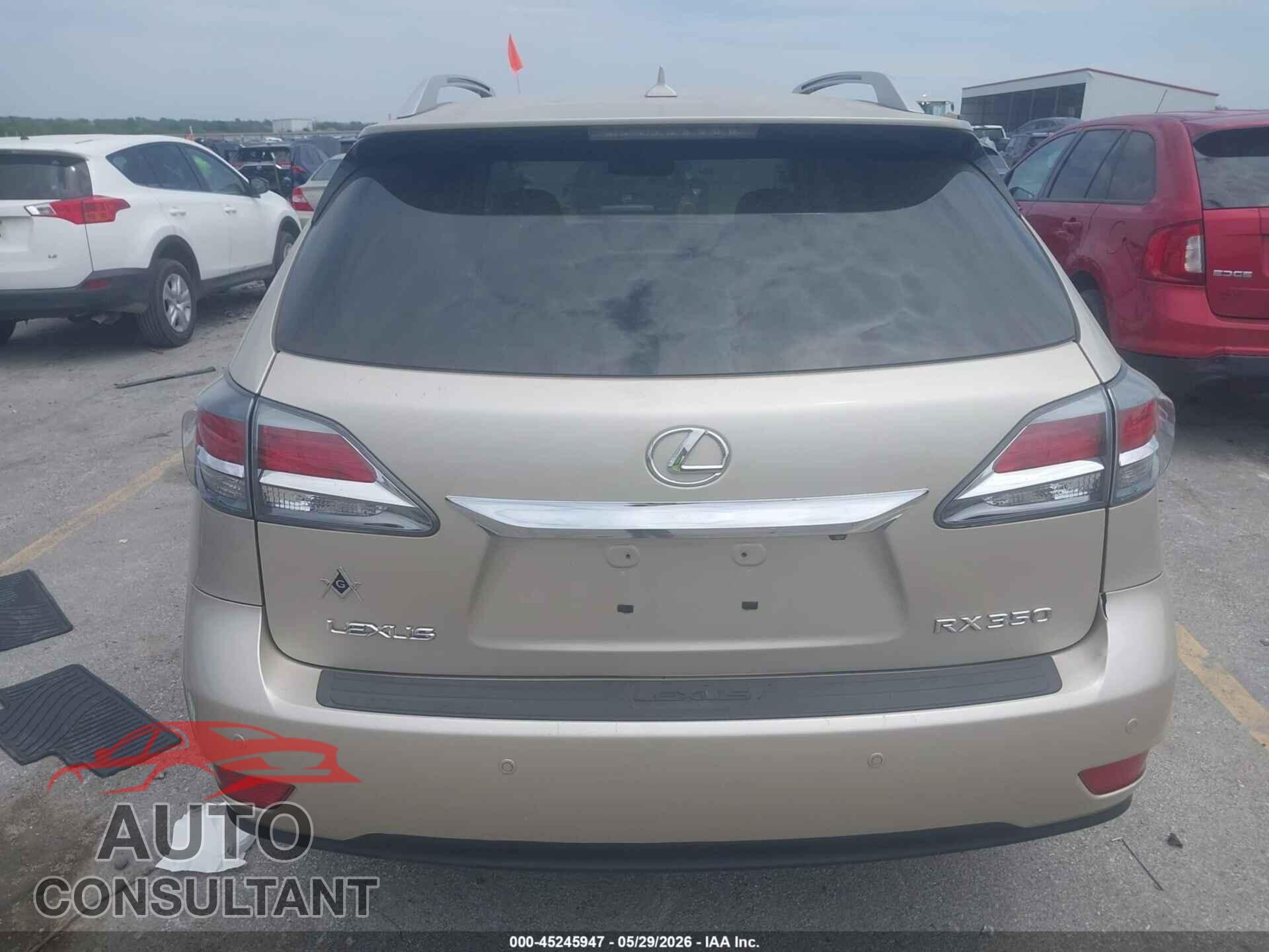 LEXUS RX 350 2013 - 2T2BK1BA0DC167660