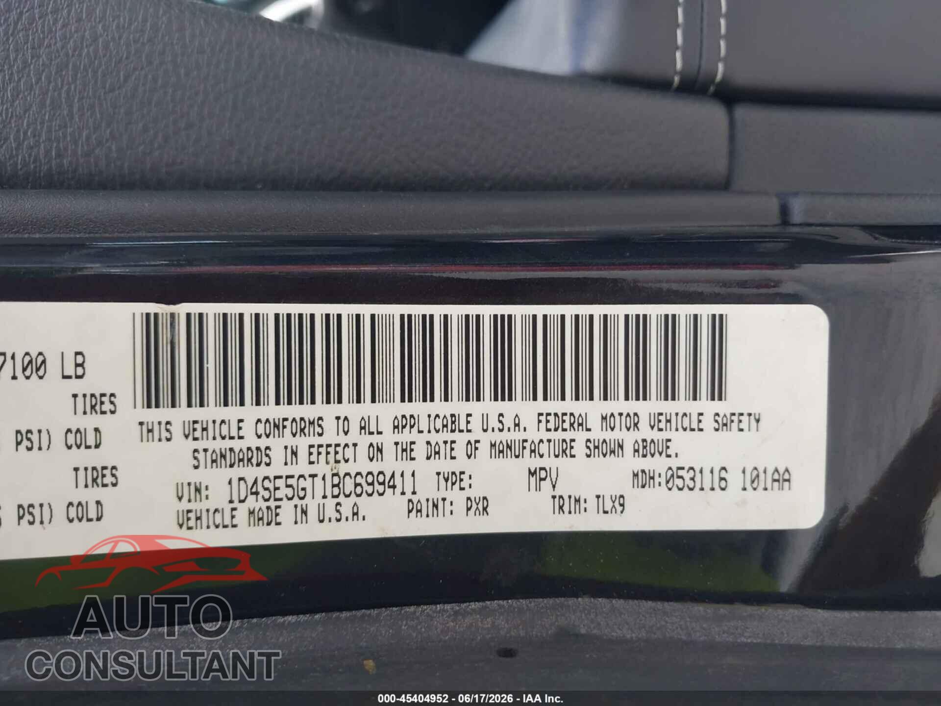 DODGE DURANGO 2011 - 1D4SE5GT1BC699411