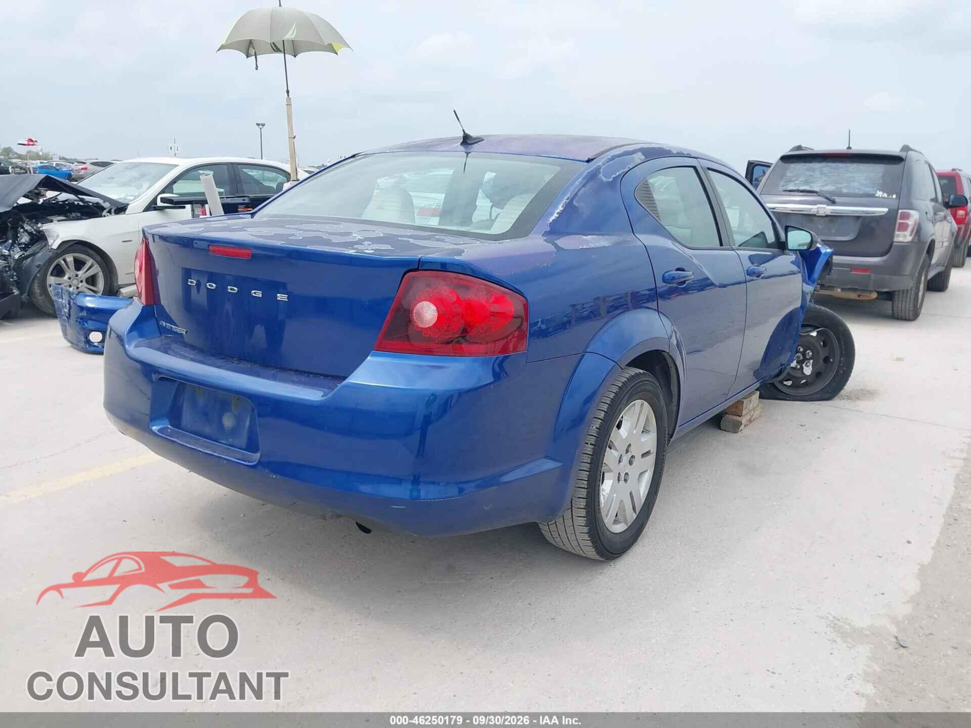DODGE AVENGER 2012 - 1C3CDZAB2CN207362
