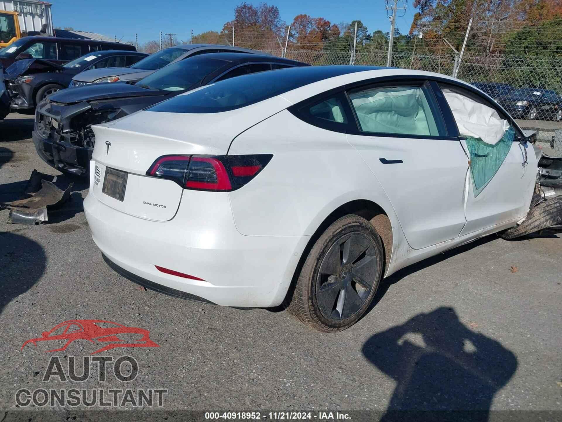 TESLA MODEL 3 2022 - 5YJ3E1EB7NF334002