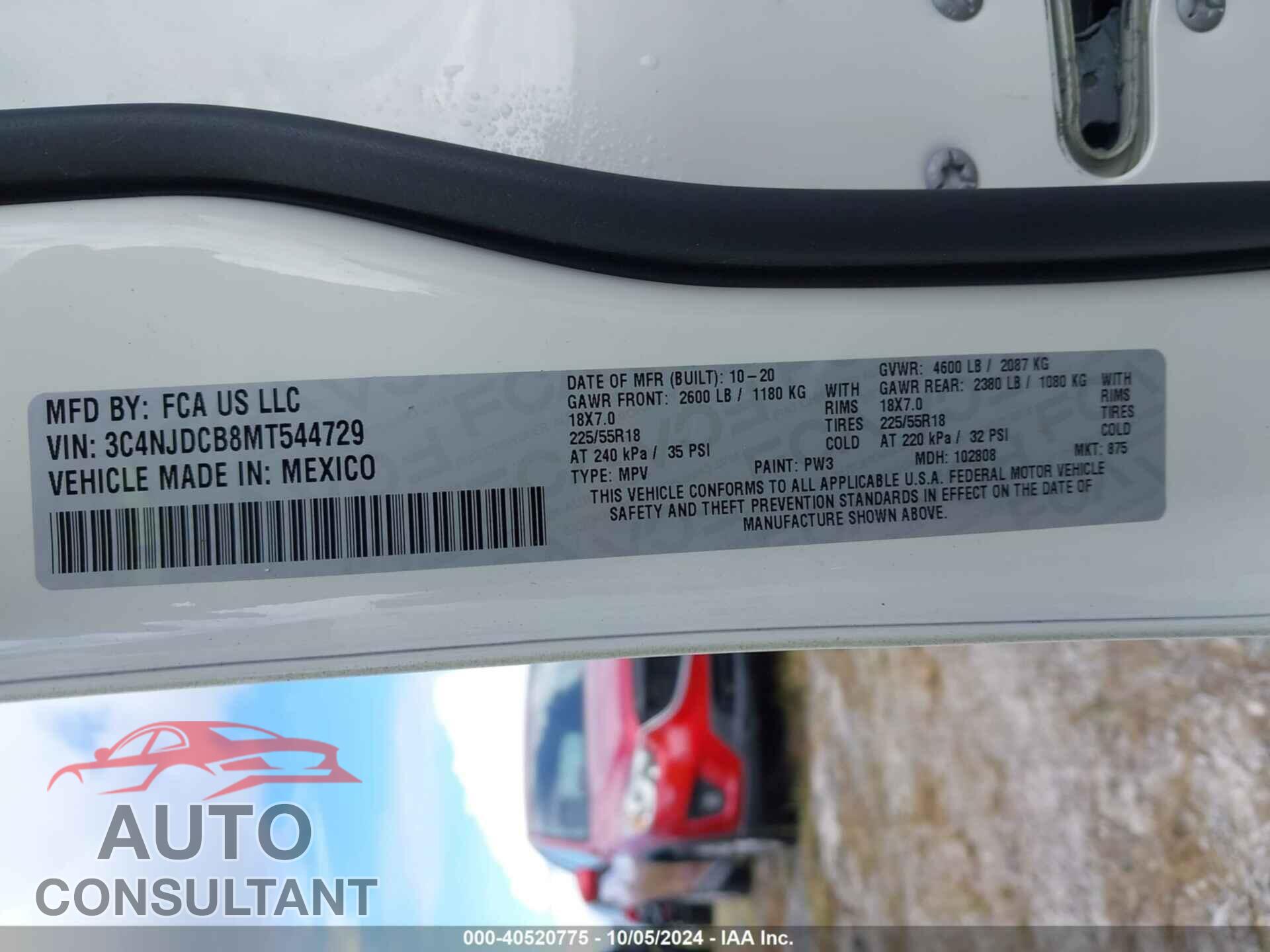 JEEP COMPASS 2021 - 3C4NJDCB8MT544729