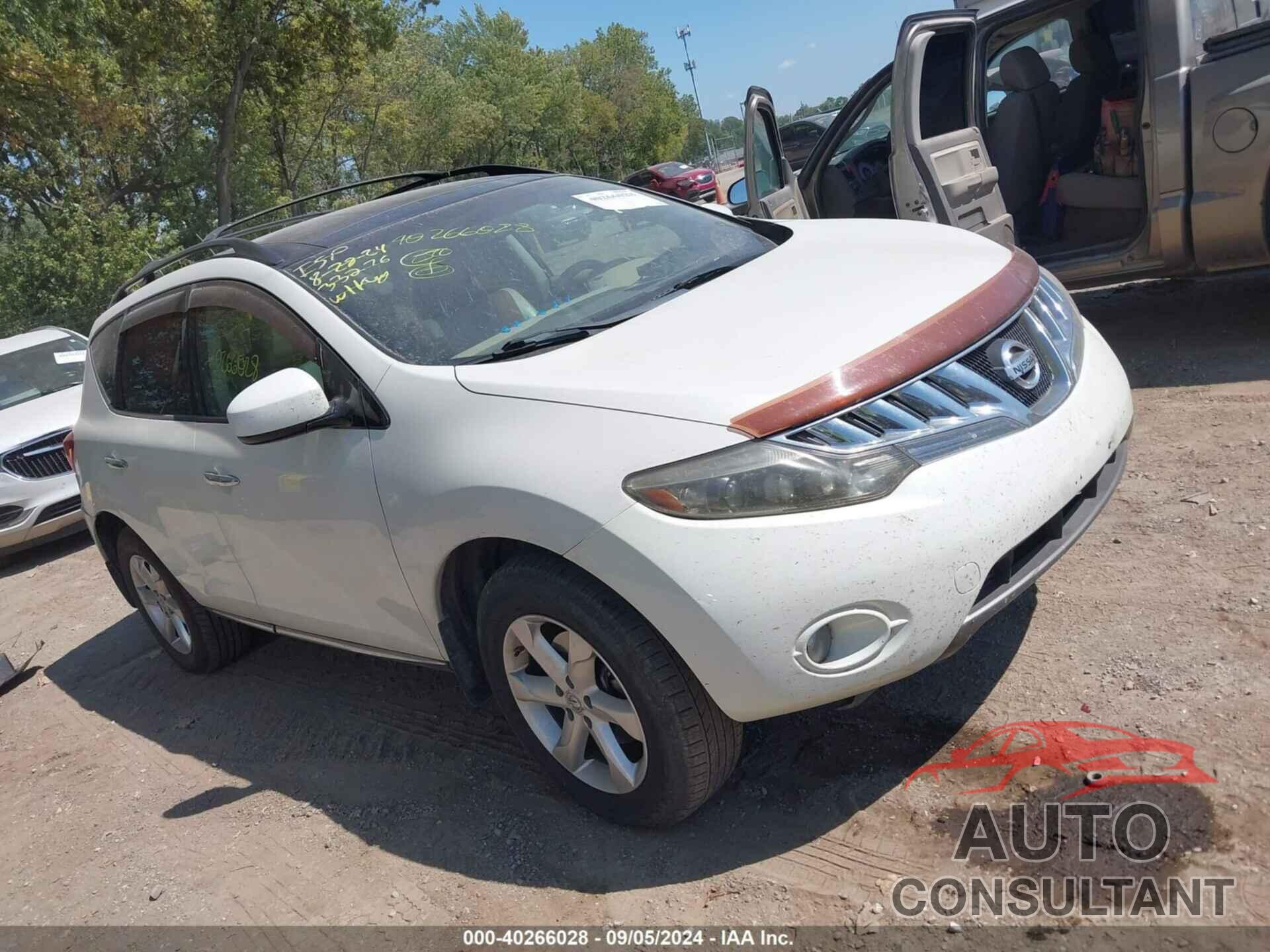 NISSAN MURANO 2009 - JN8AZ18U49W001125