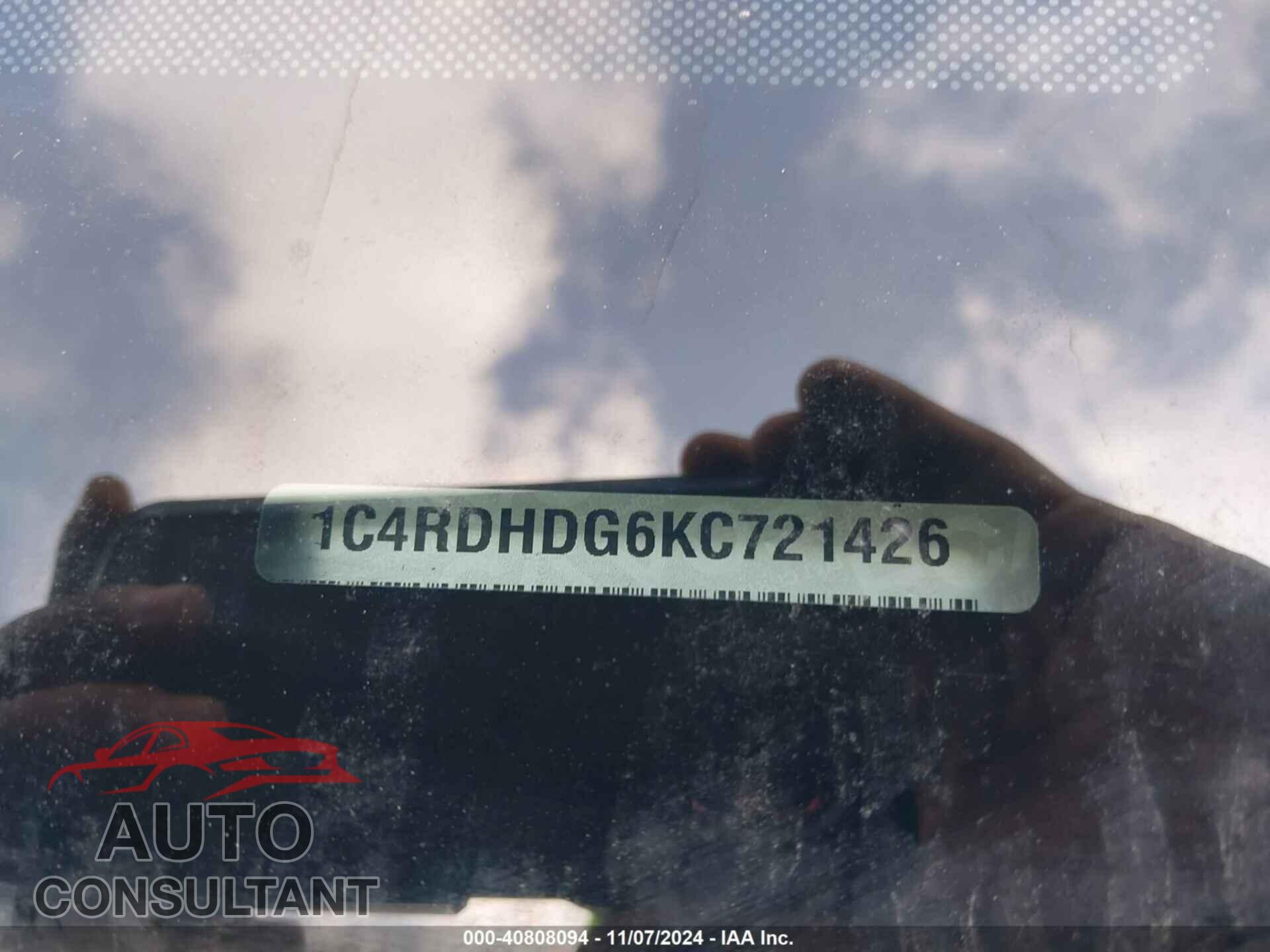 DODGE DURANGO 2019 - 1C4RDHDG6KC721426