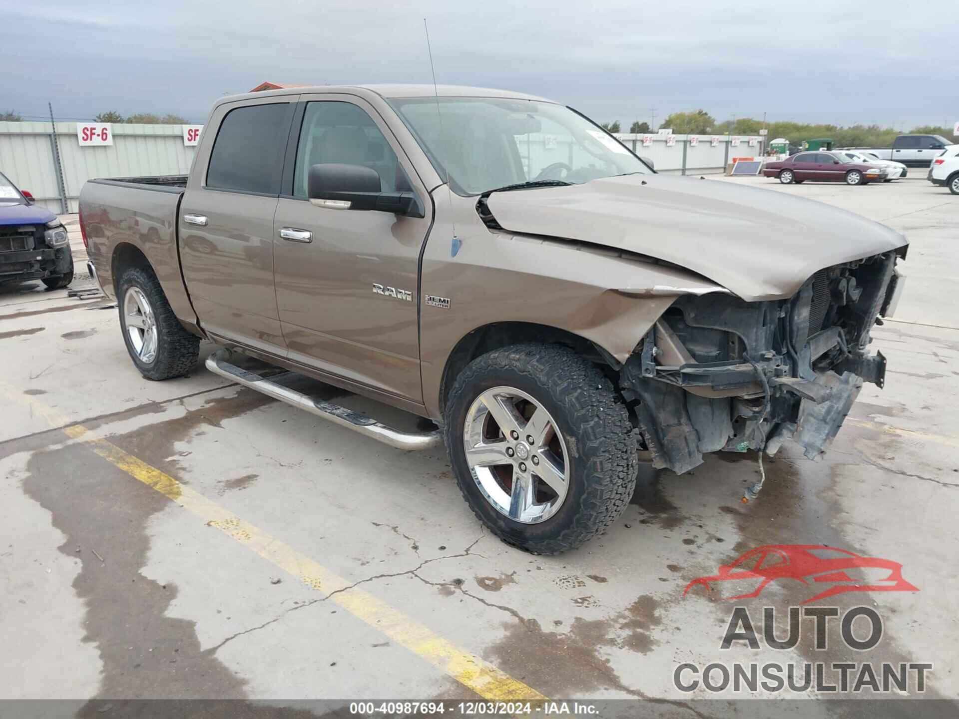 DODGE RAM 1500 2010 - 1D7RV1CT2AS256589