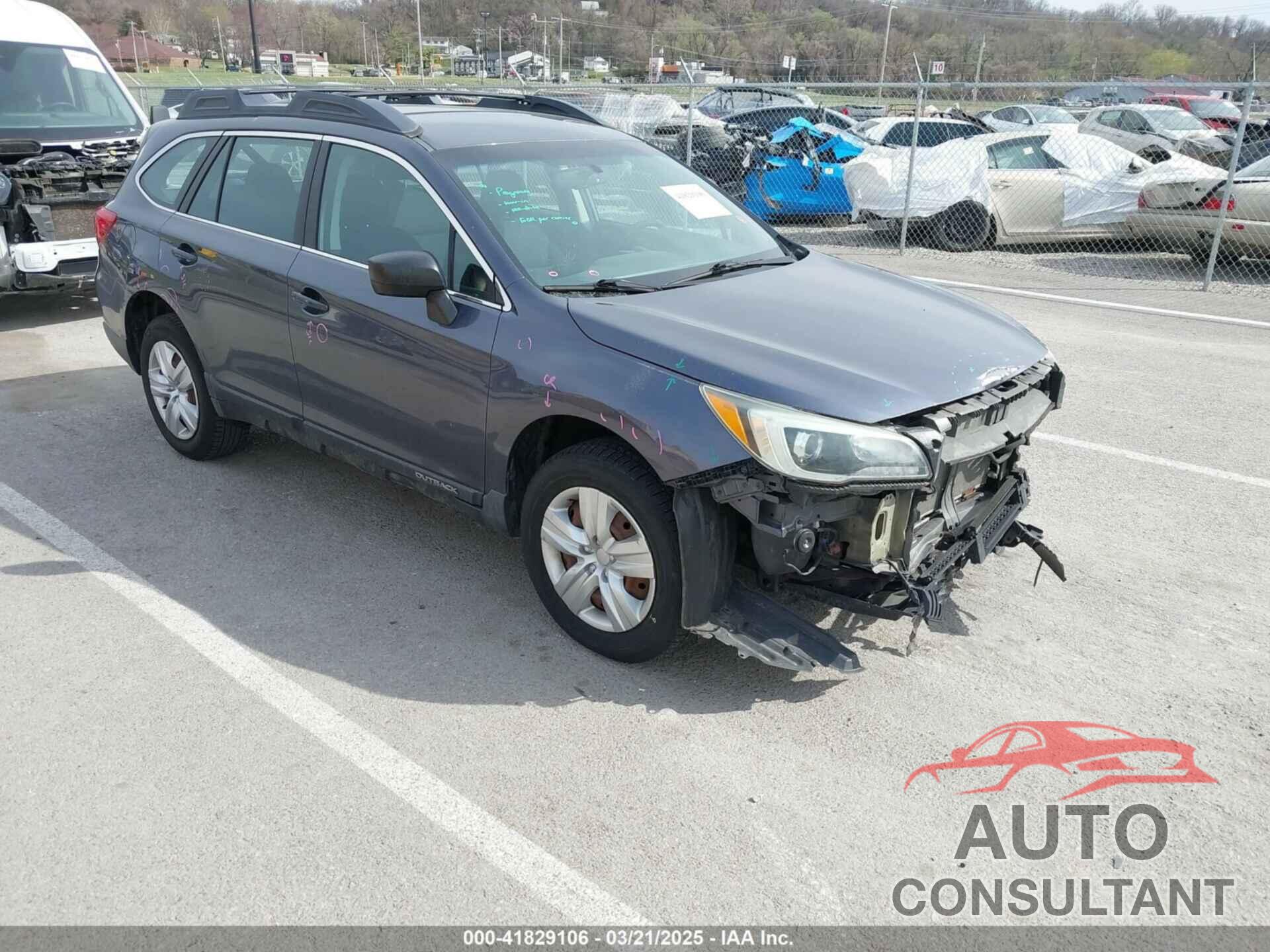 SUBARU OUTBACK 2016 - 4S4BSBAC7G3249472