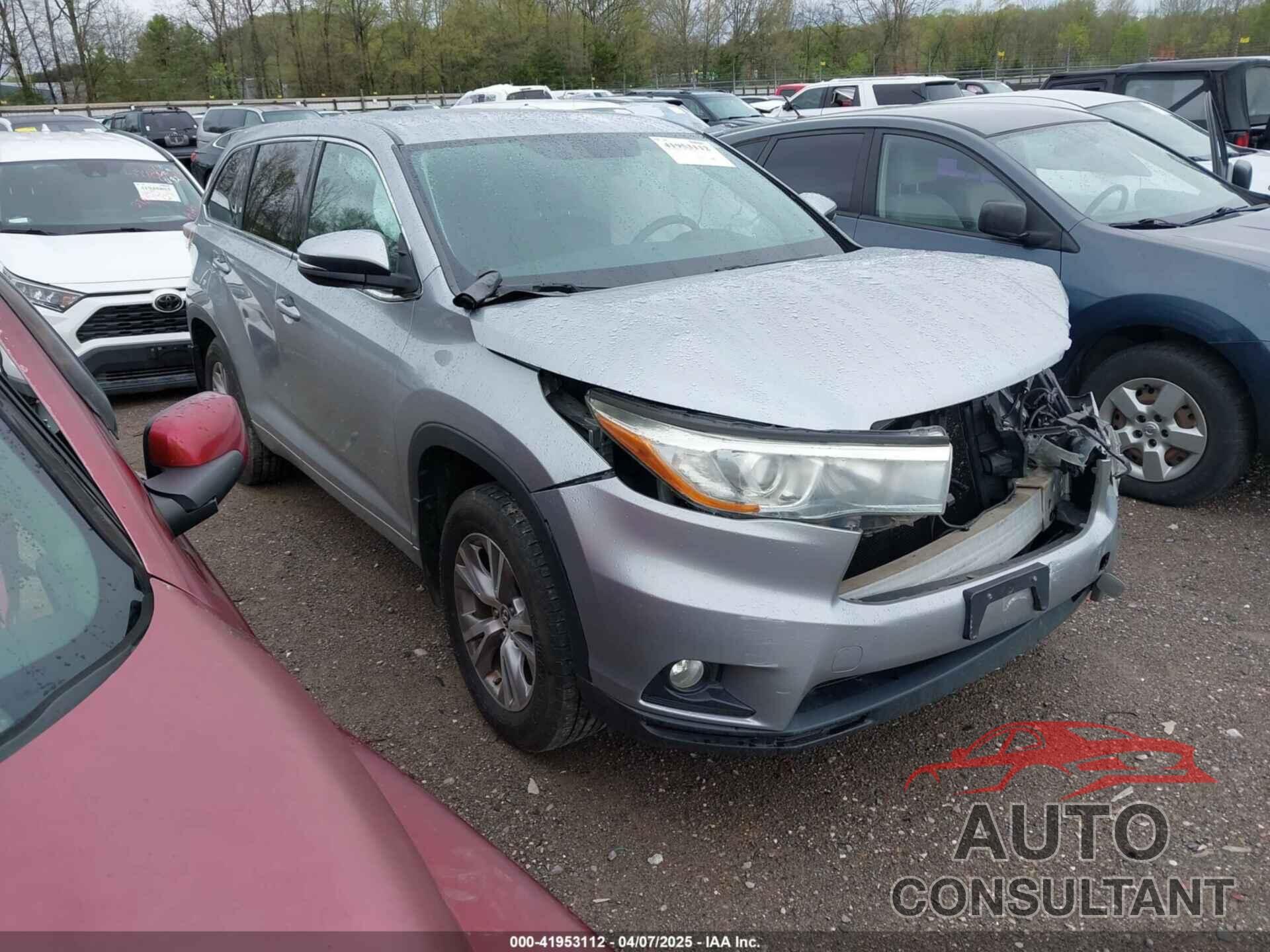 TOYOTA HIGHLANDER 2016 - 5TDBKRFH1GS317748