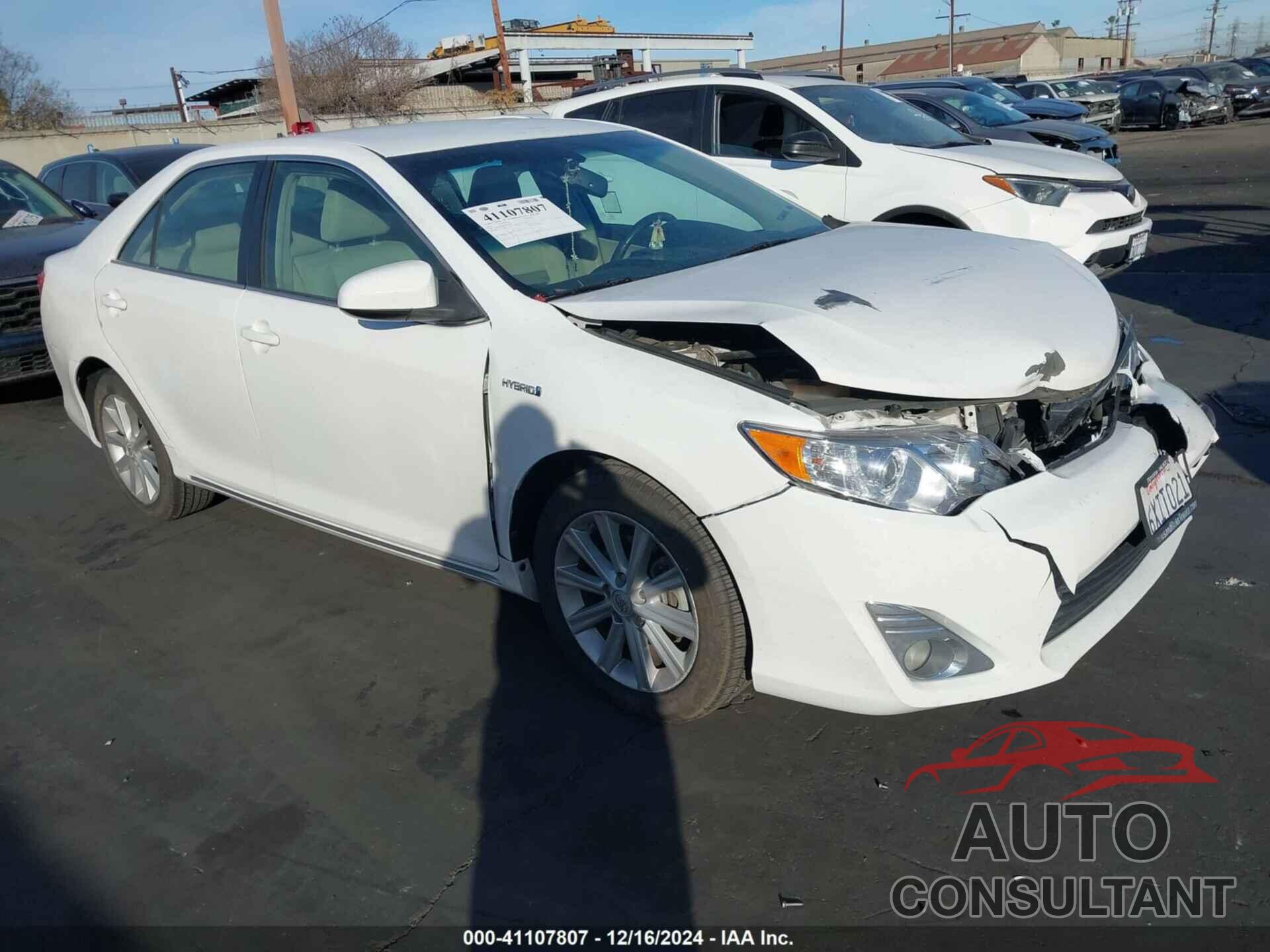 TOYOTA CAMRY HYBRID 2012 - 4T1BD1FK8CU061293