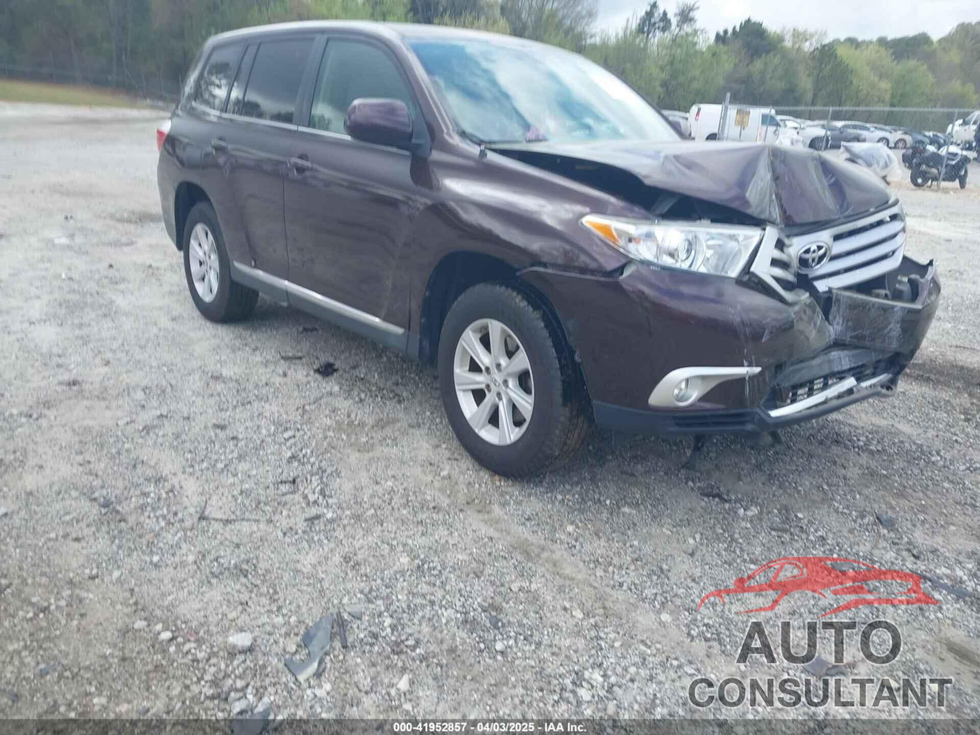 TOYOTA HIGHLANDER 2012 - 5TDZA3EHXCS026613