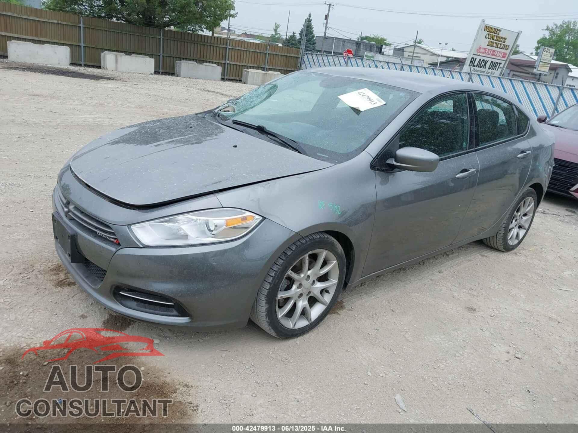 DODGE DART 2013 - 1C3CDFBA7DD267200