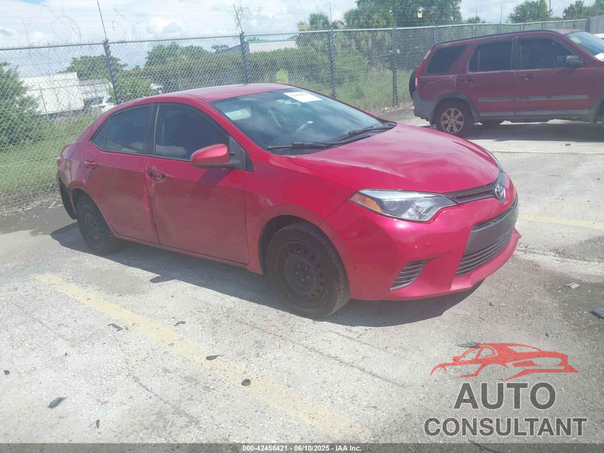 TOYOTA COROLLA 2016 - 2T1BURHE0GC589763