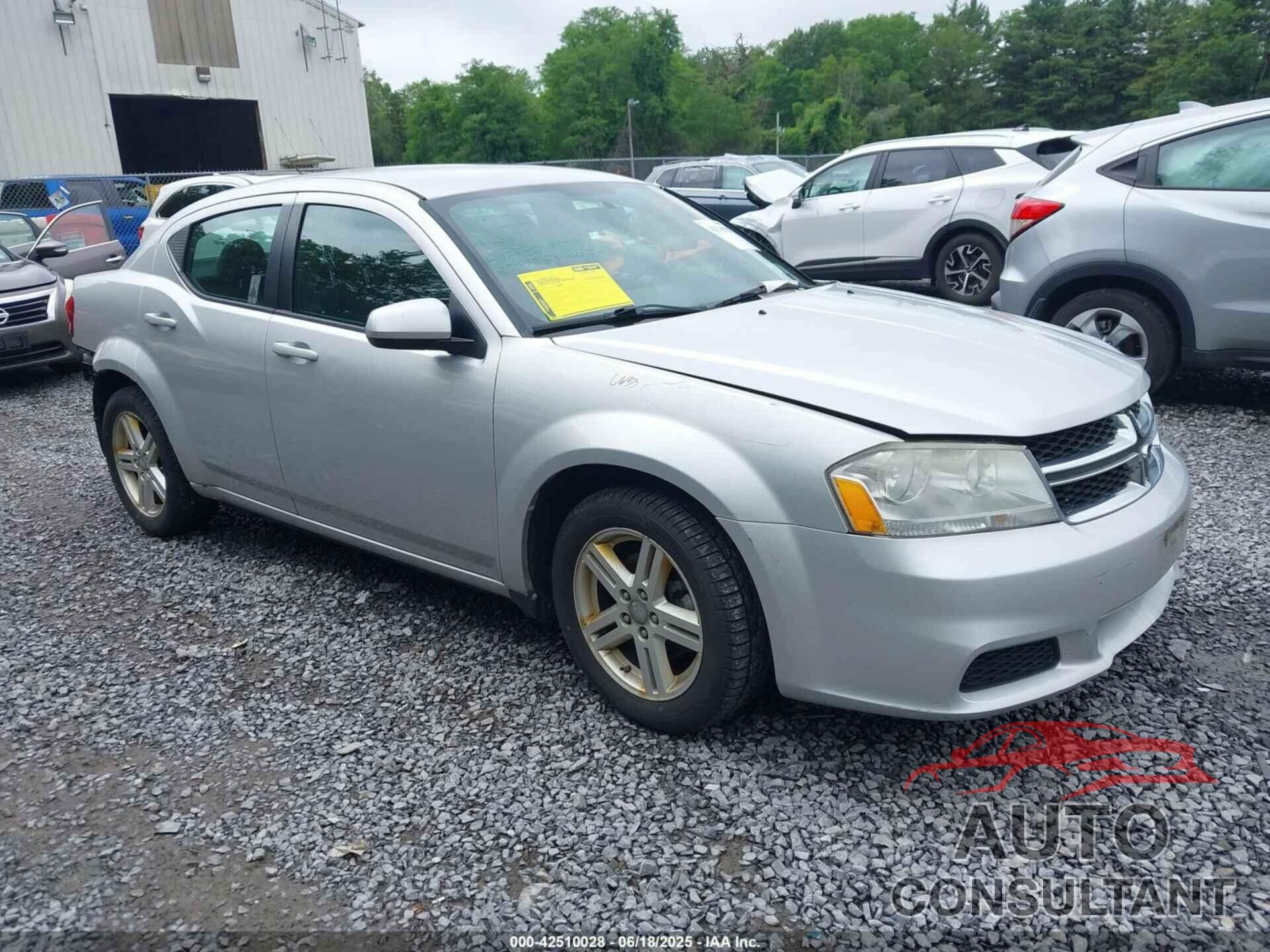 DODGE AVENGER 2012 - 1C3CDZCB0CN133422