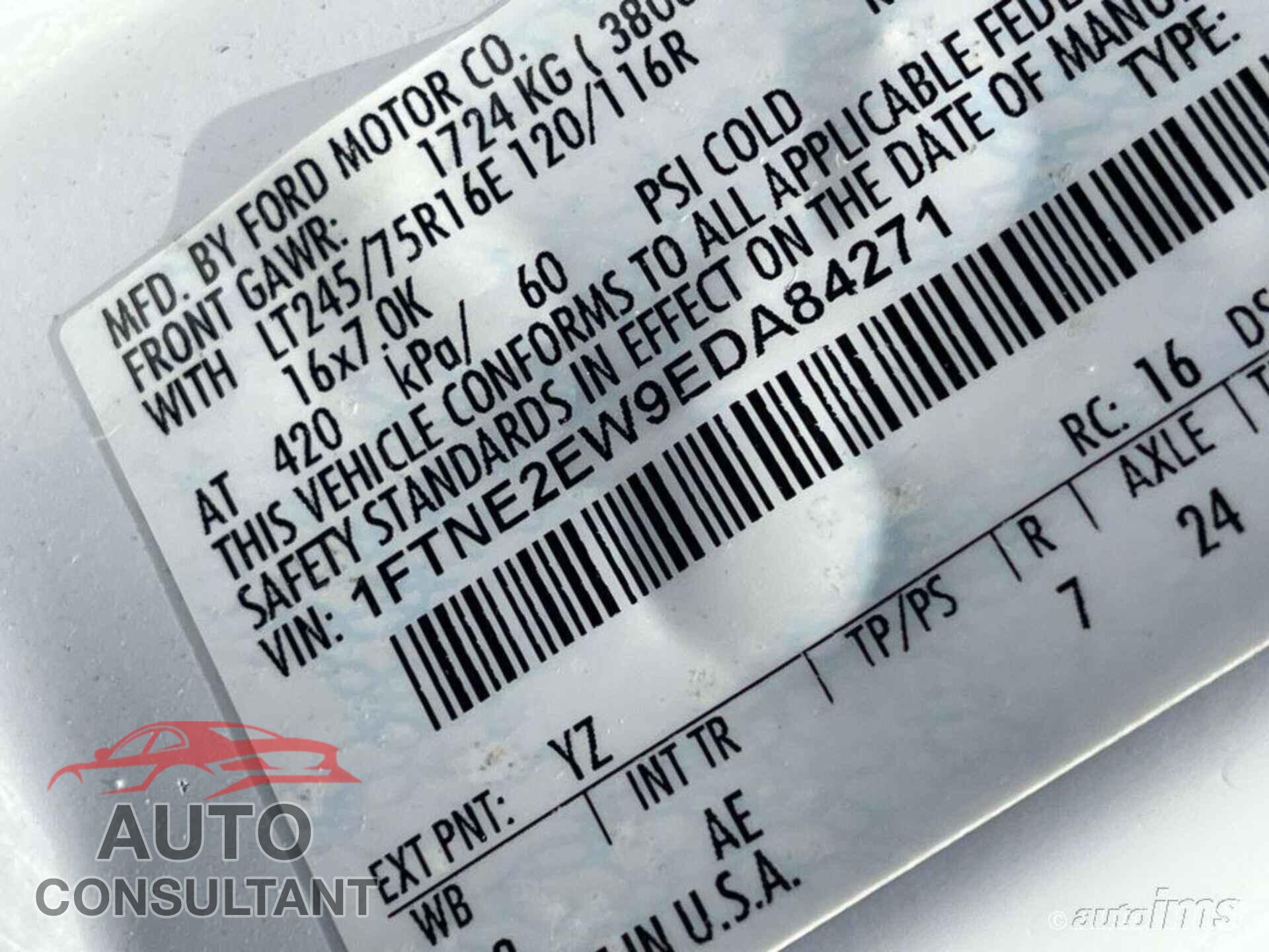 FORD ECONOLINE 2014 - 1FTNE2EW9EDA84271