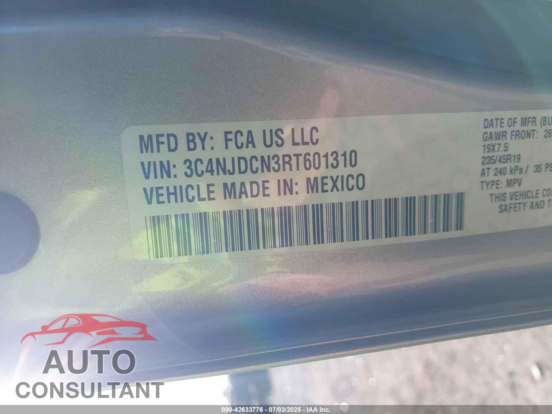 JEEP COMPASS 2024 - 3C4NJDCN3RT601310