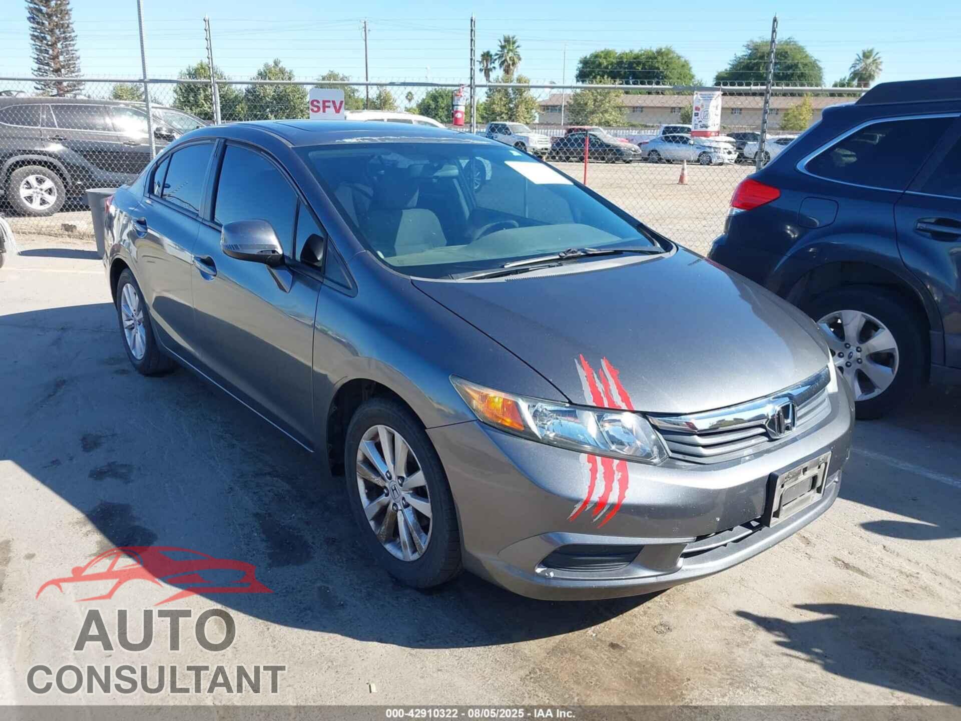 HONDA CIVIC 2012 - 19XFB2F84CE382302