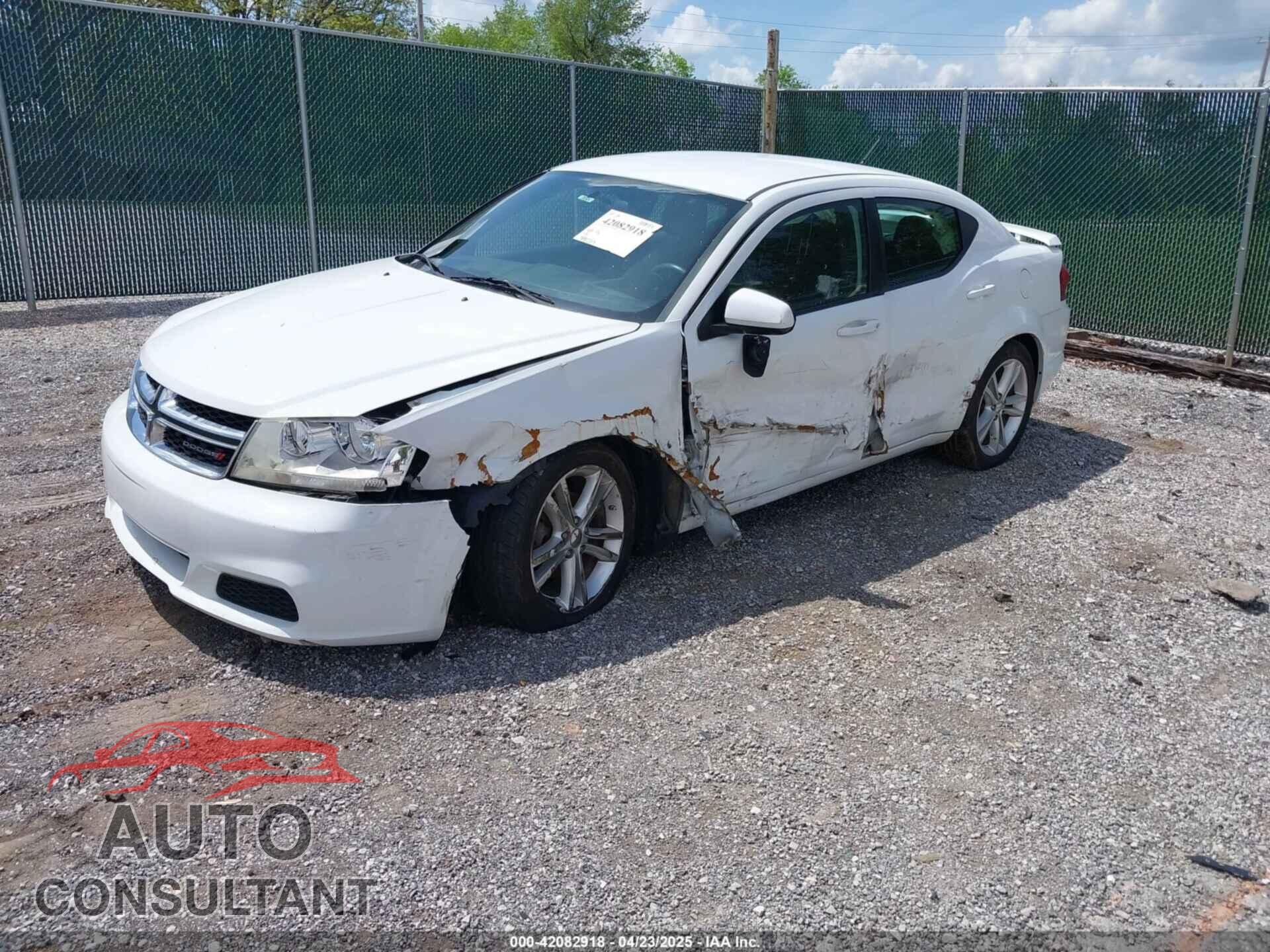 DODGE AVENGER 2012 - 1C3CDZCB2CN290465