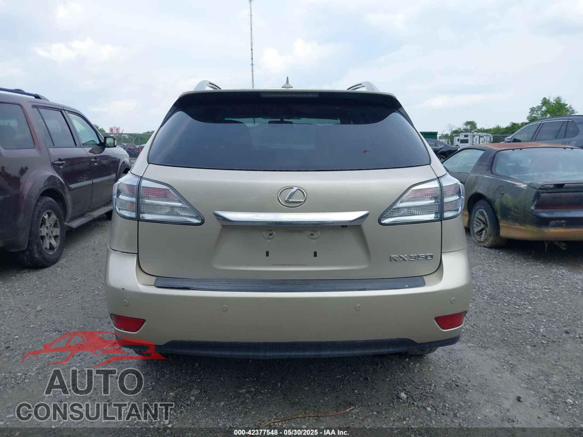 LEXUS RX 350 2012 - 2T2BK1BAXCC123745