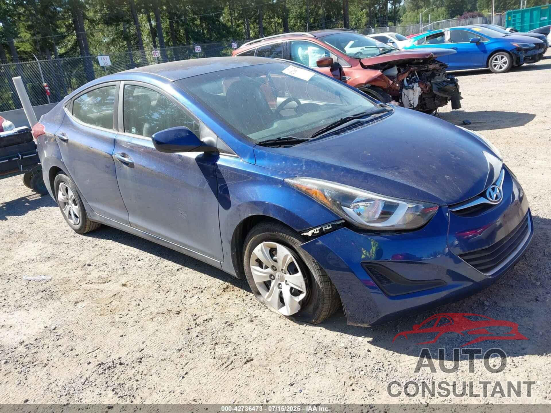 HYUNDAI ELANTRA 2016 - 5NPDH4AE4GH675133